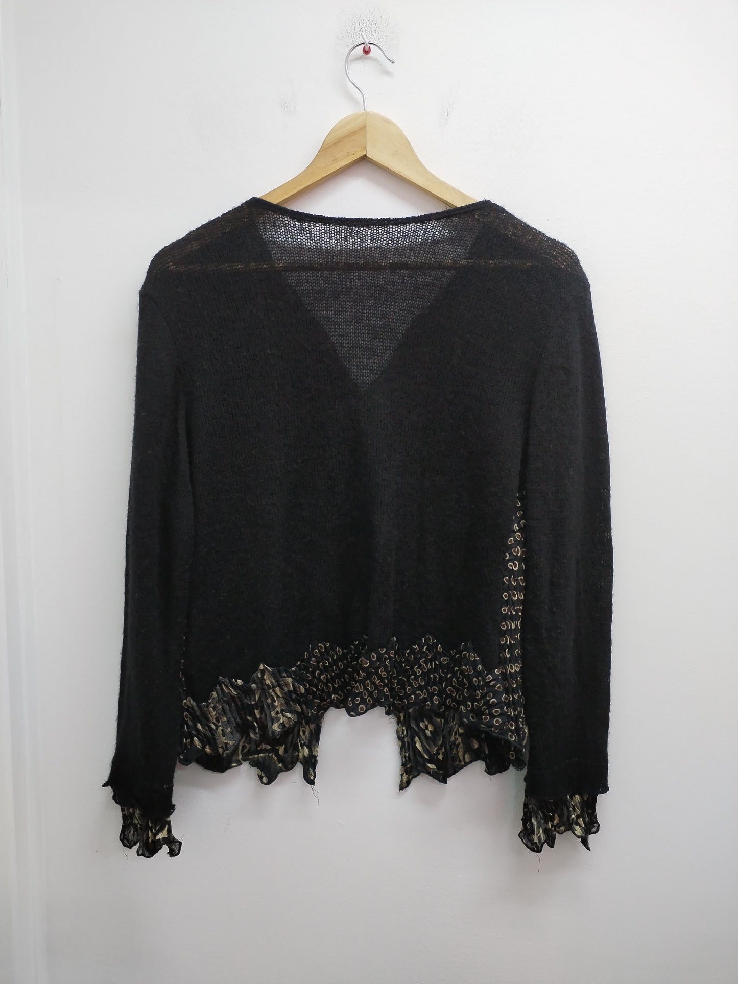 Gilet fantaisie noir et imprimé Taille L