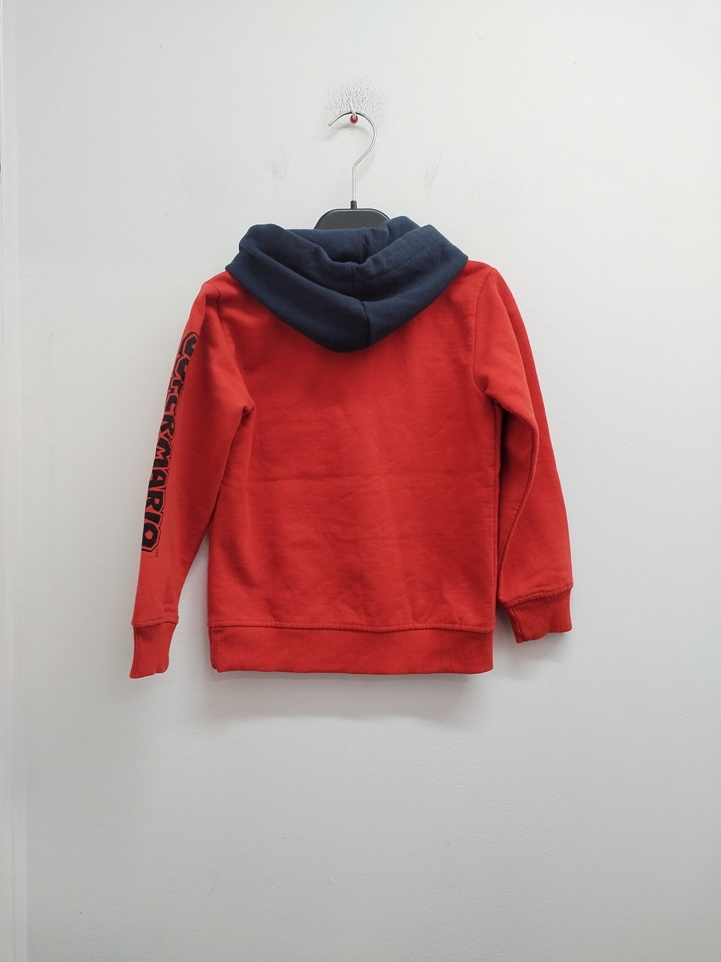 Sweat à capuche Super Mario rouge et marine avec impression Taille 5/6 Ans