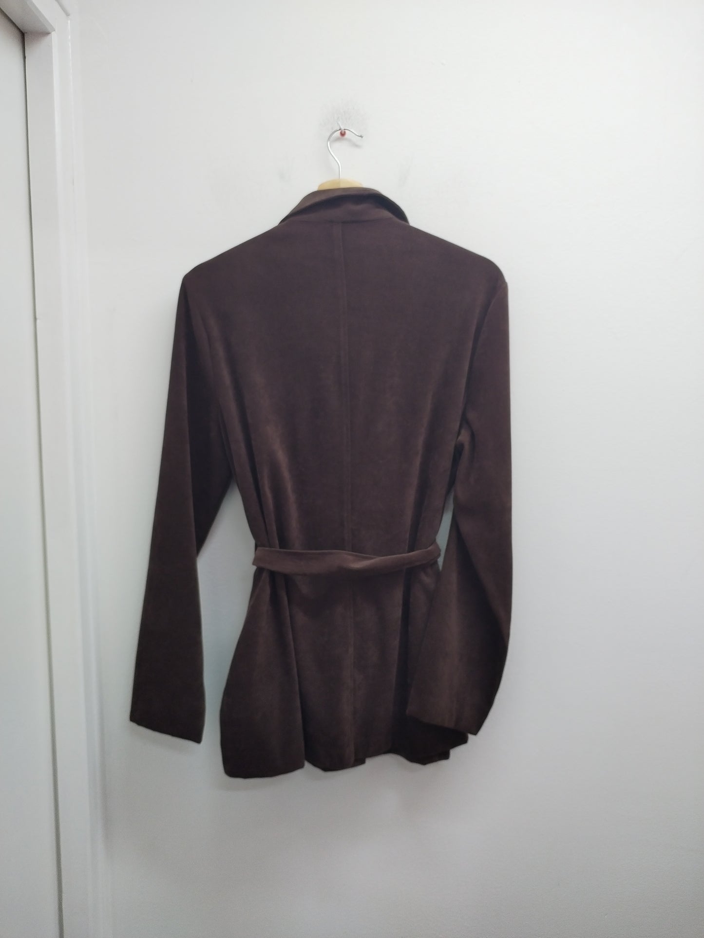 Veste légère imitation daim avec ceinture marron Taille 42/44