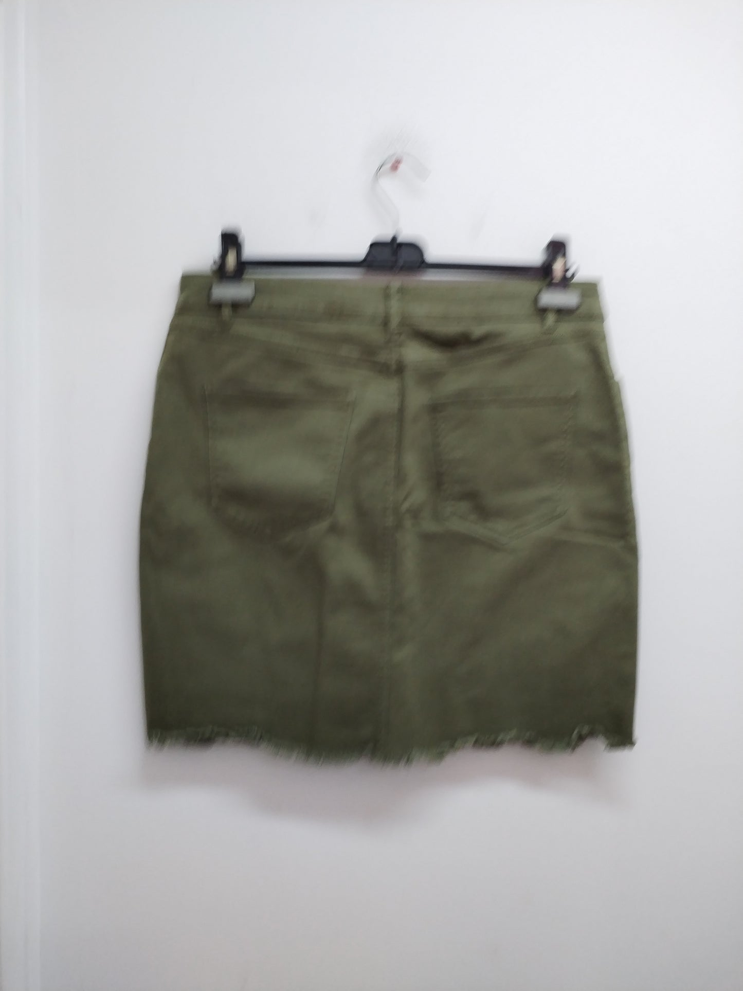 Jupe courte en jeans Kiabi kaki Taille 40