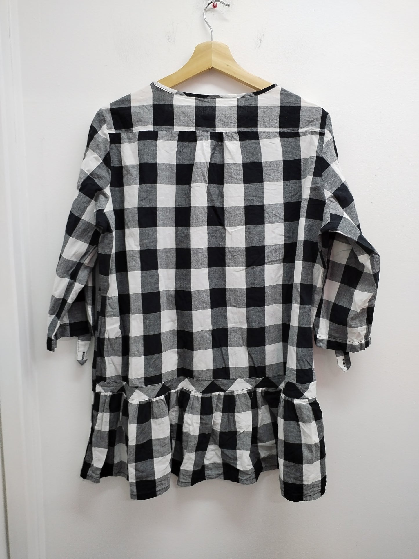 Tunique manches 3/4 noire et blanche à carreaux Taille XL