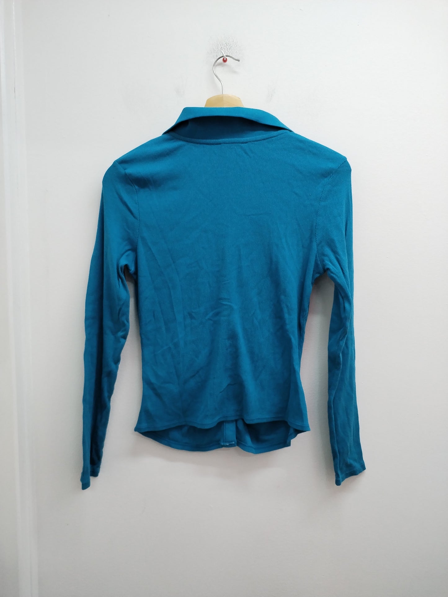 T-shirt manches longues avec col Cache-Cache bleu canard Taille M