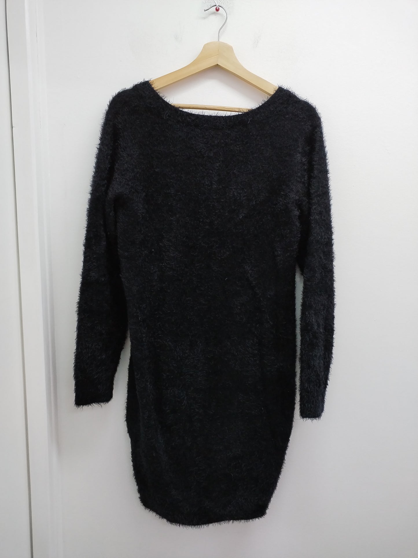 Robe manches longues maille poilue Camaïeu noire Taille M