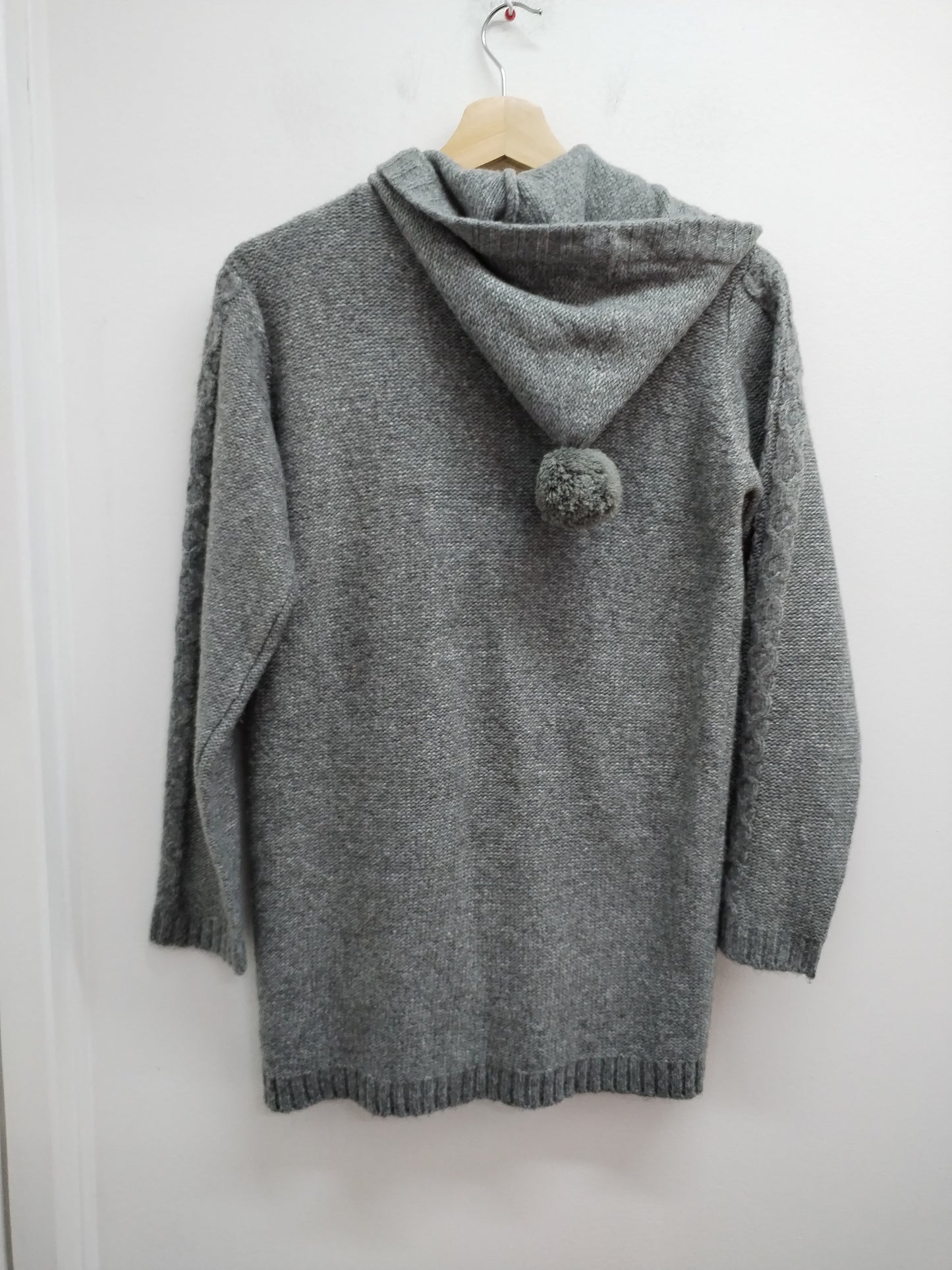 Gilet long à capuche Vertbaudet gris Taille 12 Ans