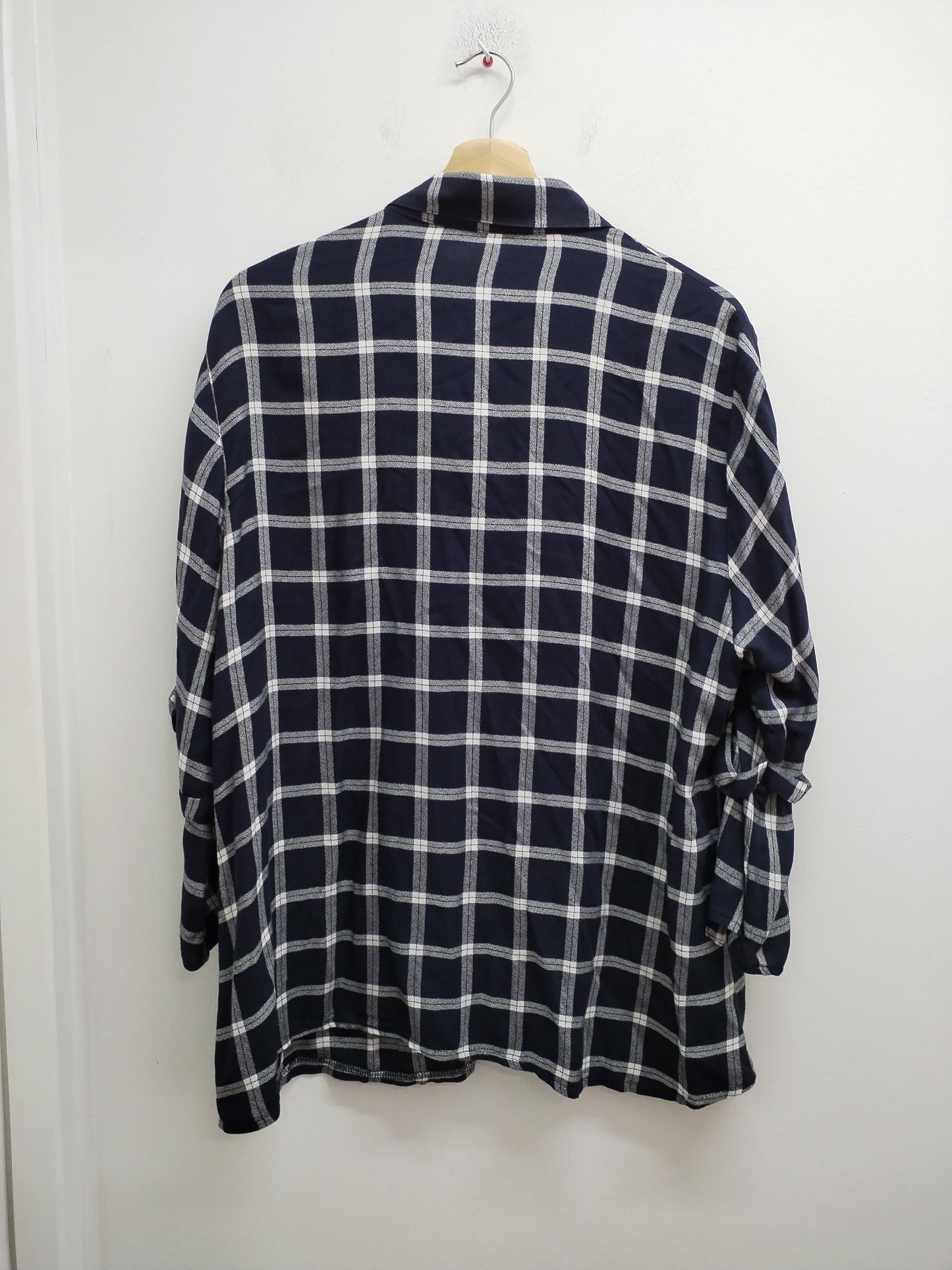 Chemise manches 3/4 marine à carreaux Taille XL