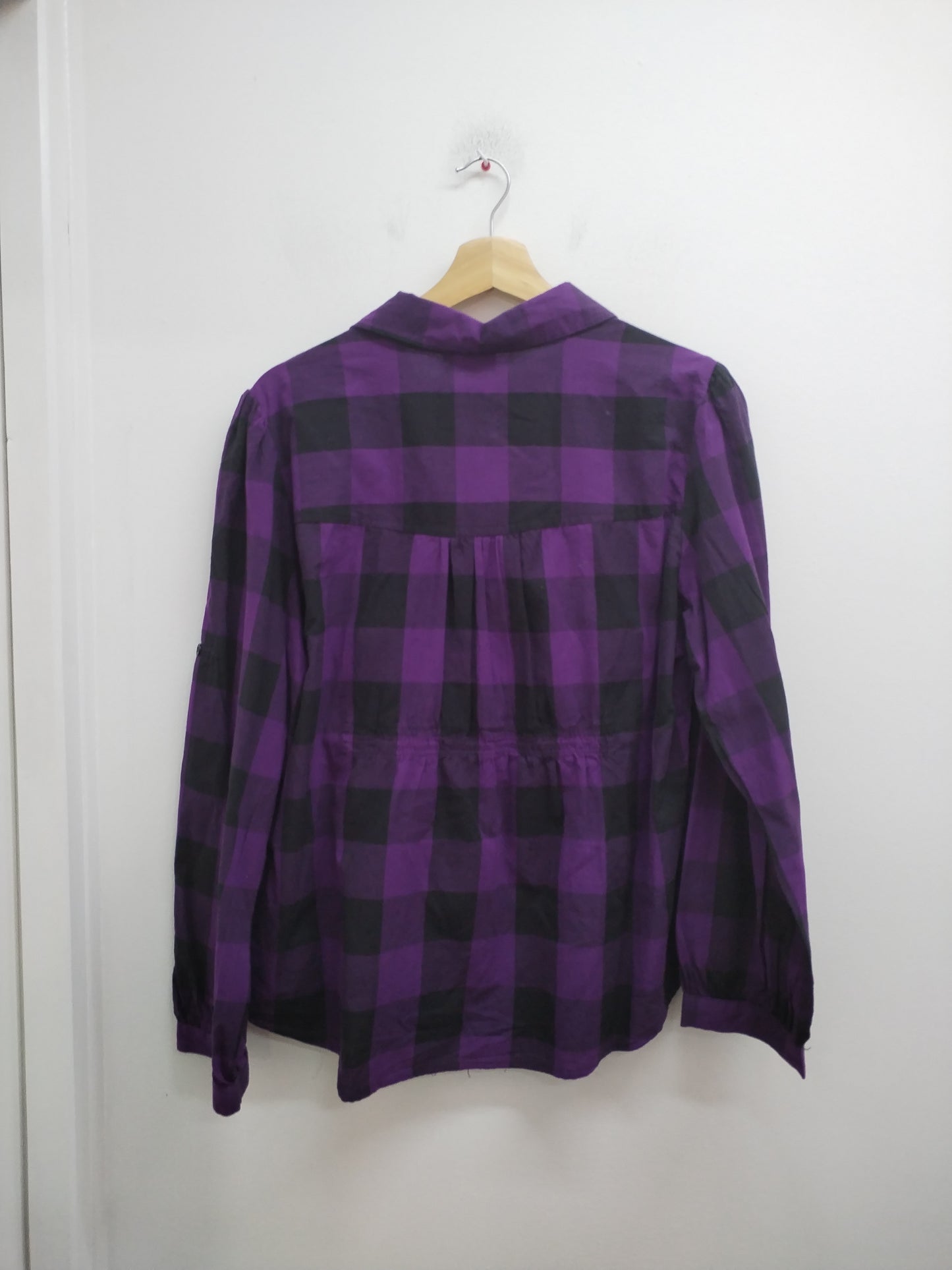 Chemise Yessica violette et noire à carreaux Taille 46