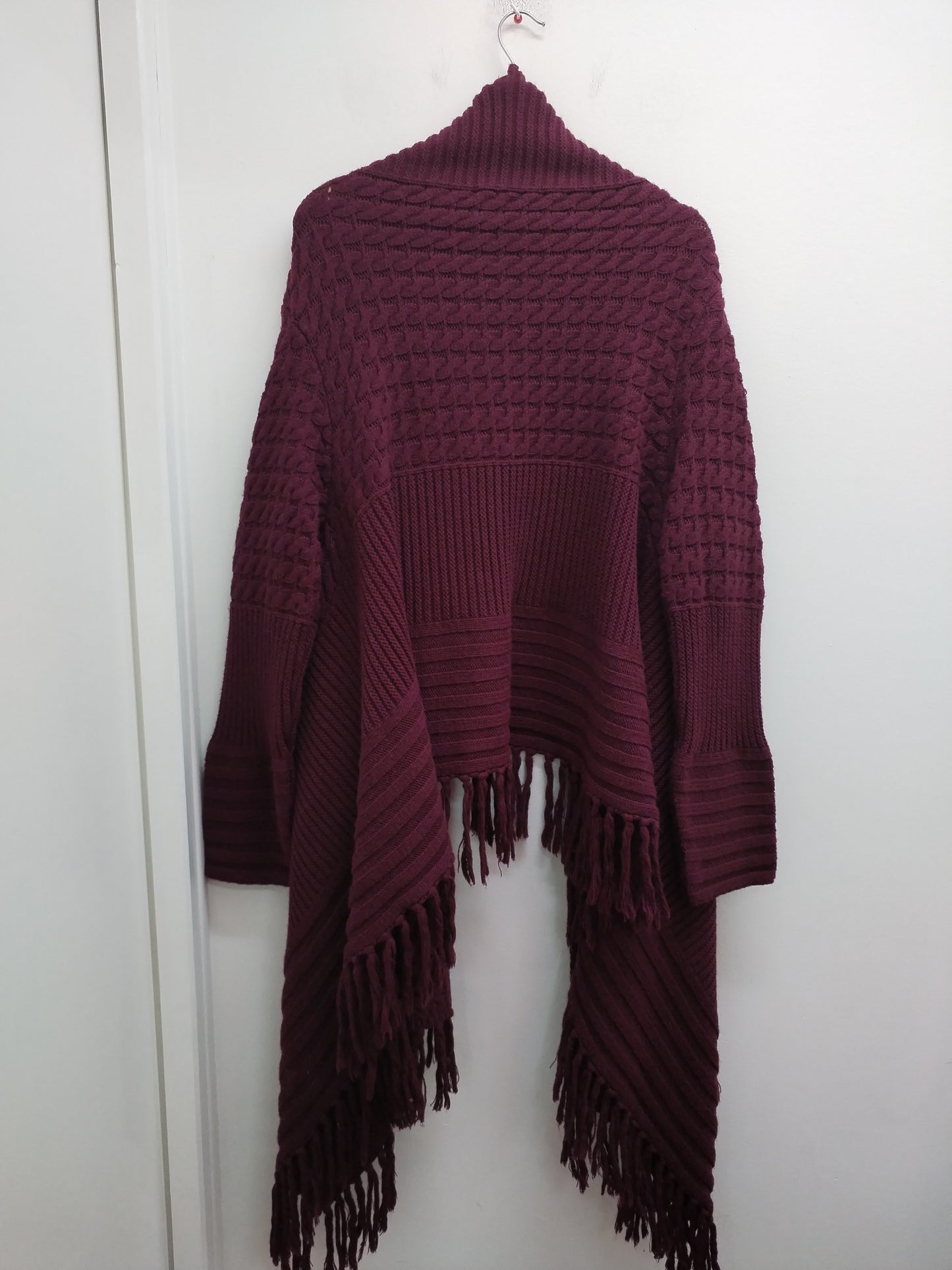 Gilet châle Opaline bordeaux Taille XL