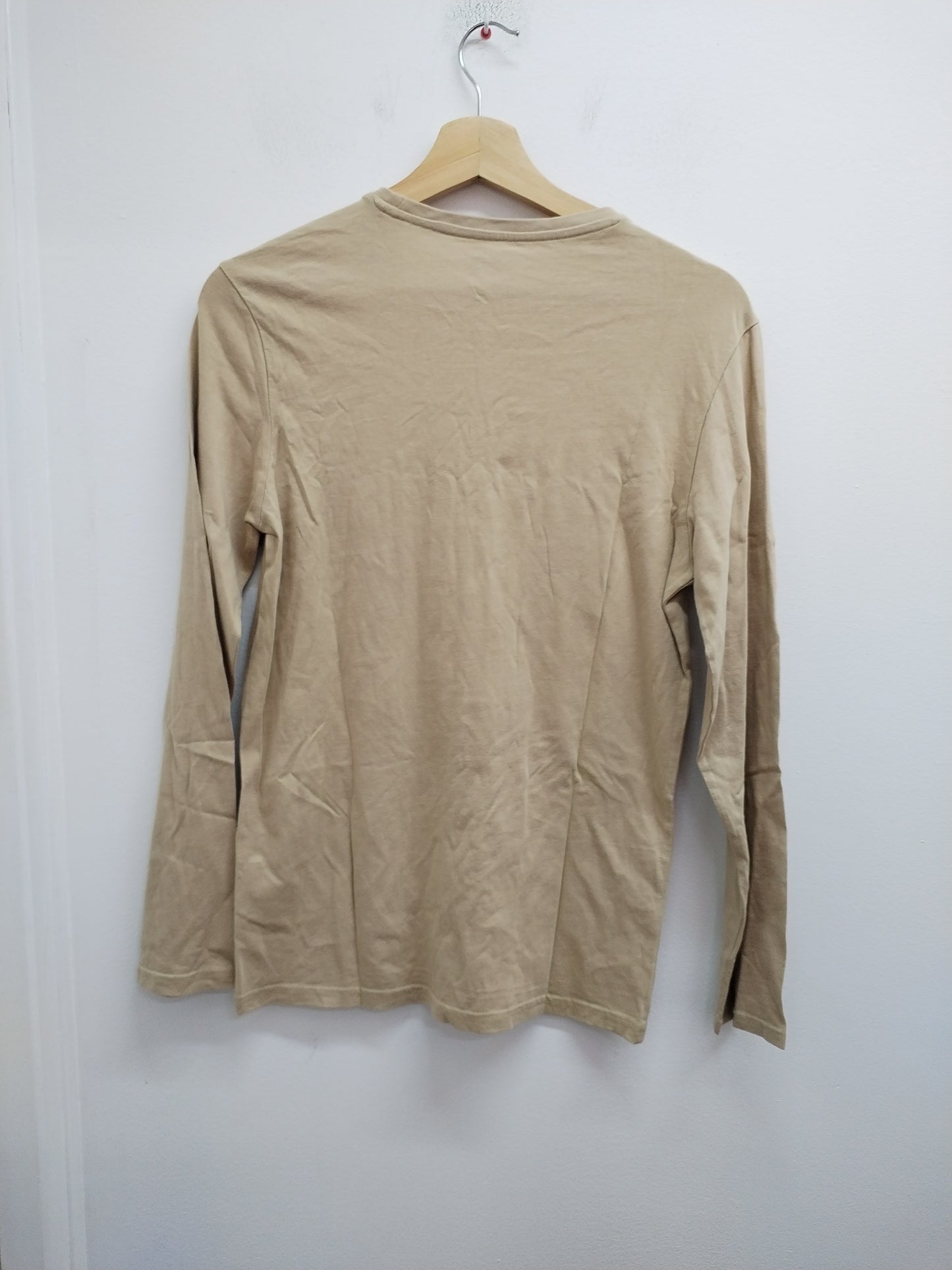 T-shirt manches longues Kiabi beige avec impression taille XS