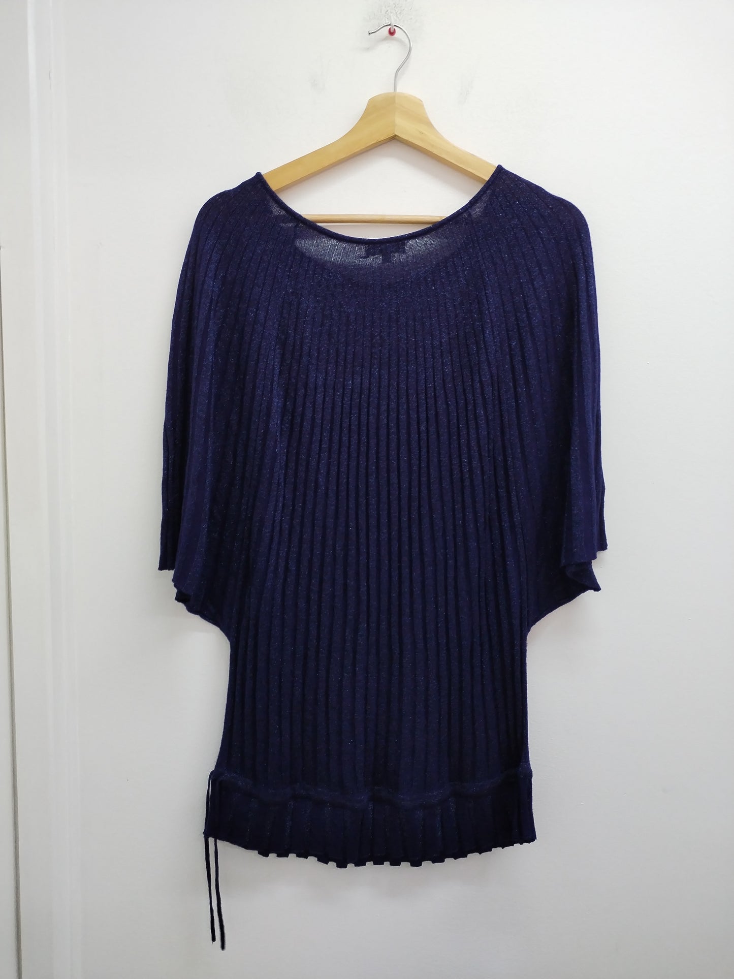 Pull manches courtes Phildar bleu brillant Taille XL