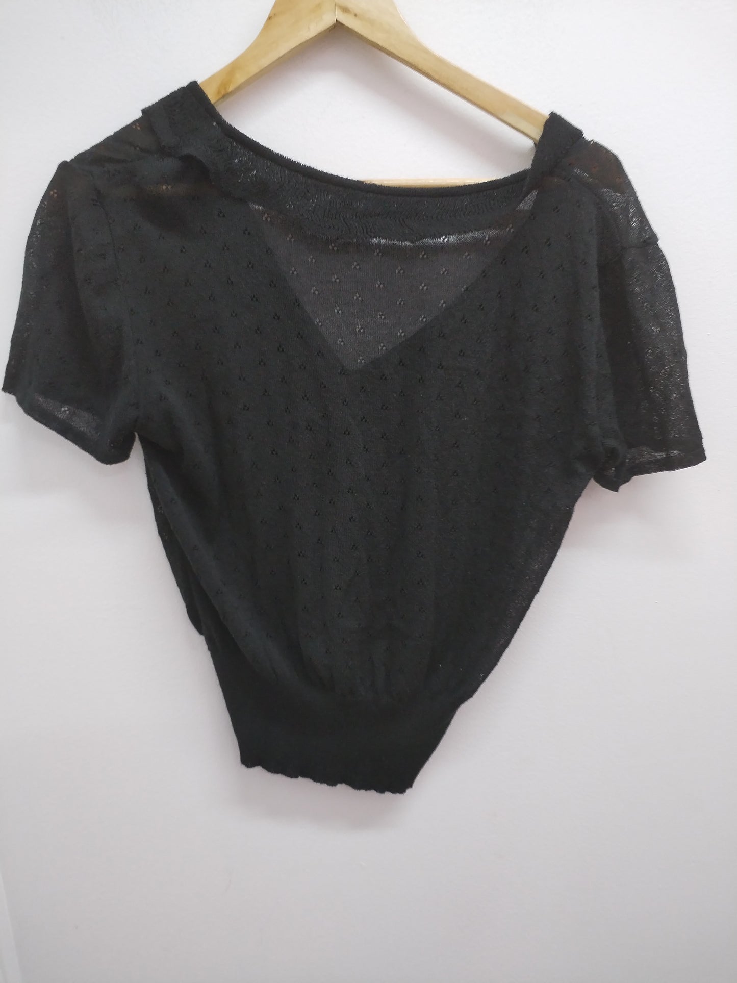 Gilet Court Manches Courtes Noir – Taille M