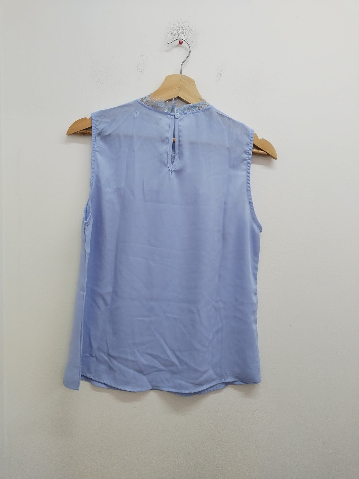 Débardeur fluide Orcelly bleu avec dentelle Taille M/L