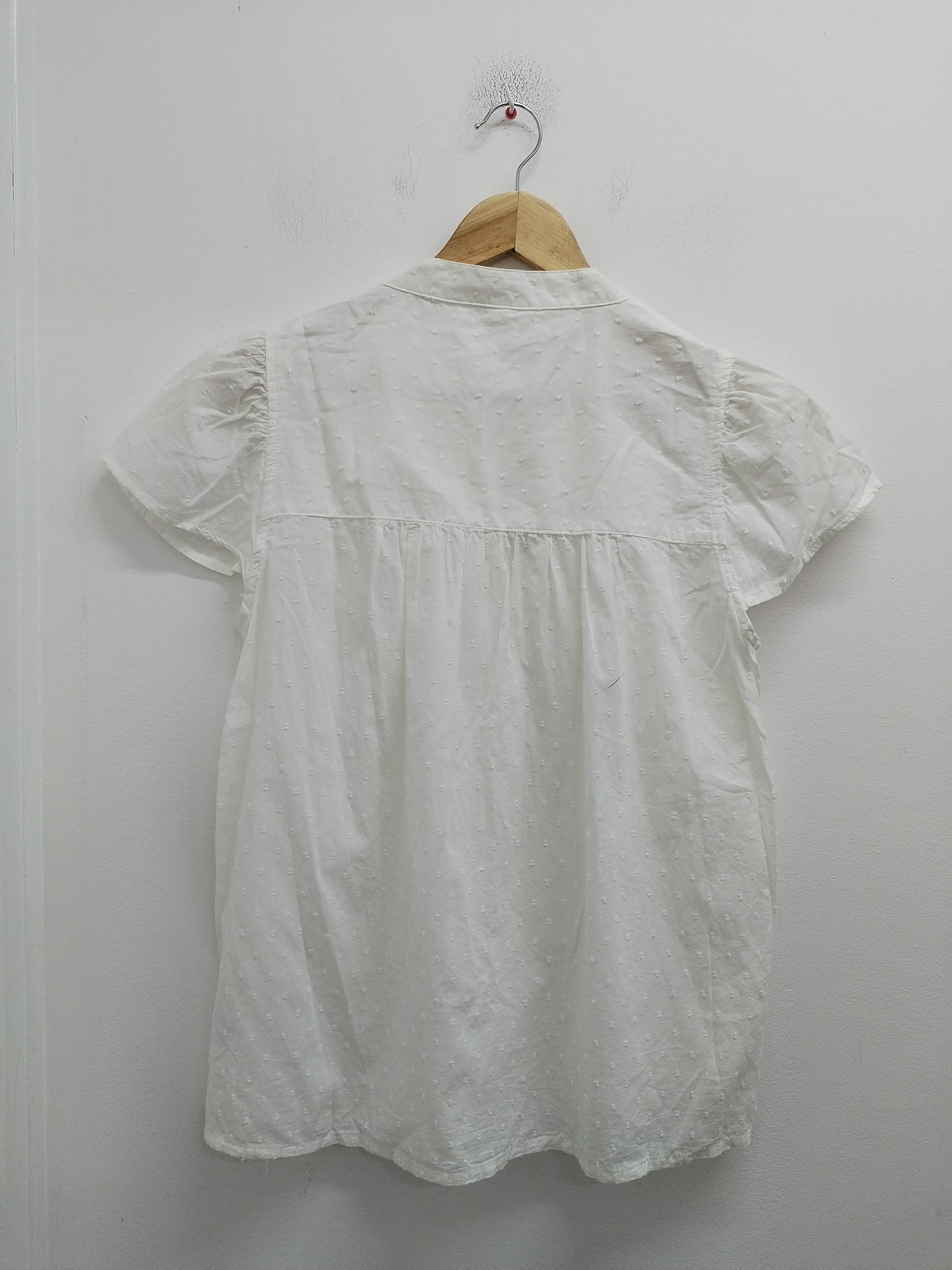Chemise manches courtes Ever Me blanc cassé à pois Taille M