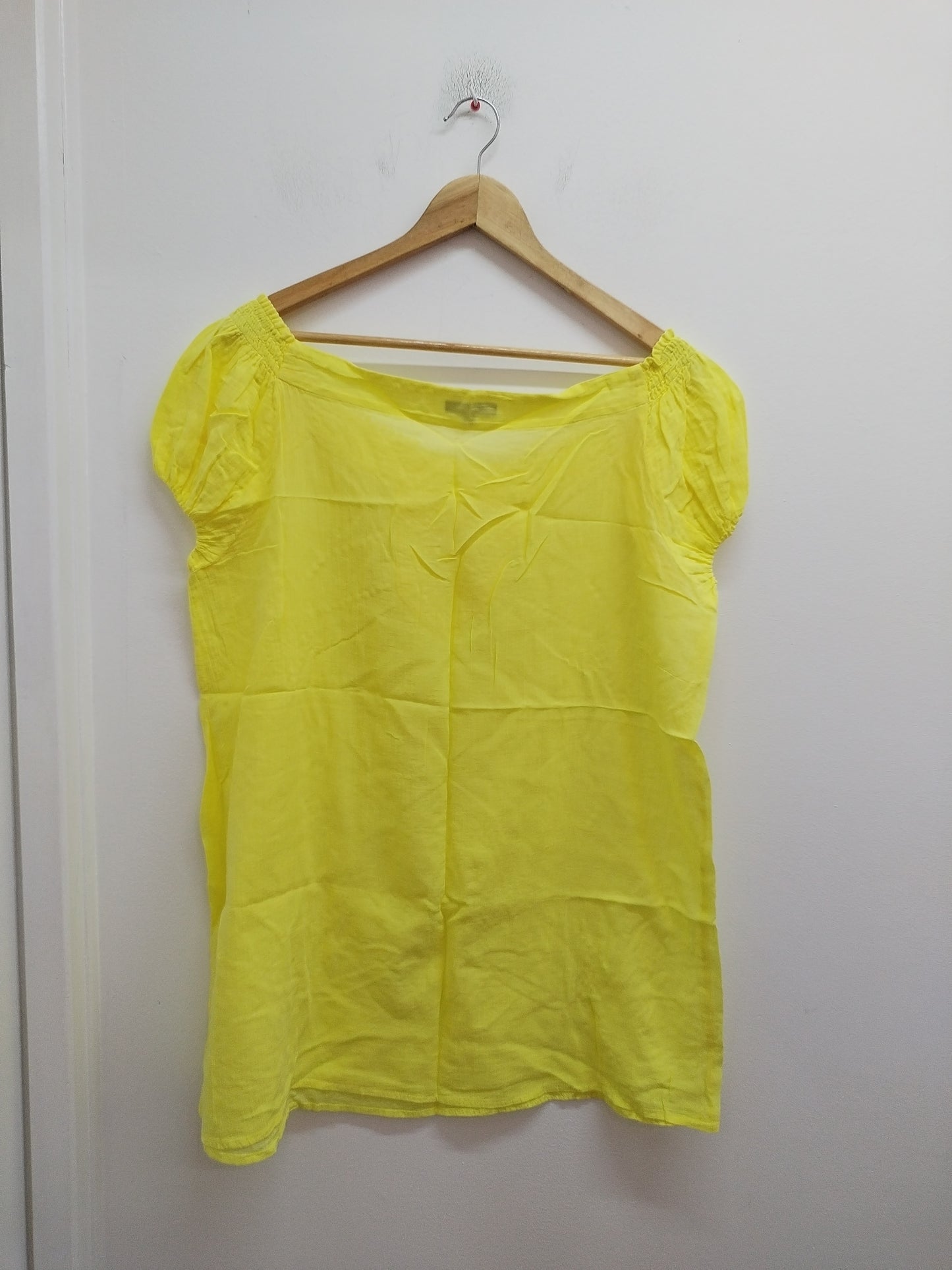 Tunique manches courtes Tex Woman jaune avec broderie Taille 42