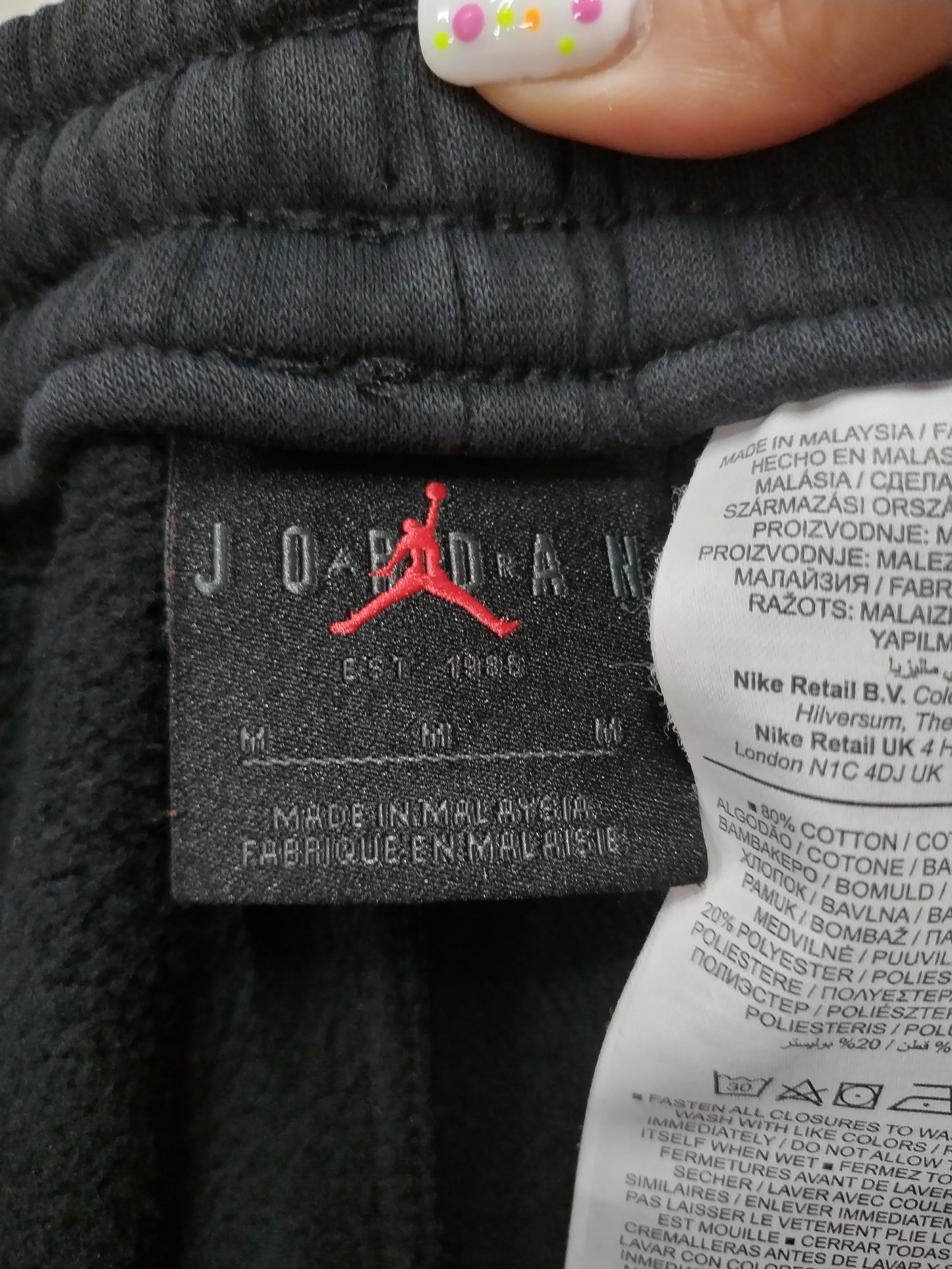 Jogging Air Jordan noir Taille M