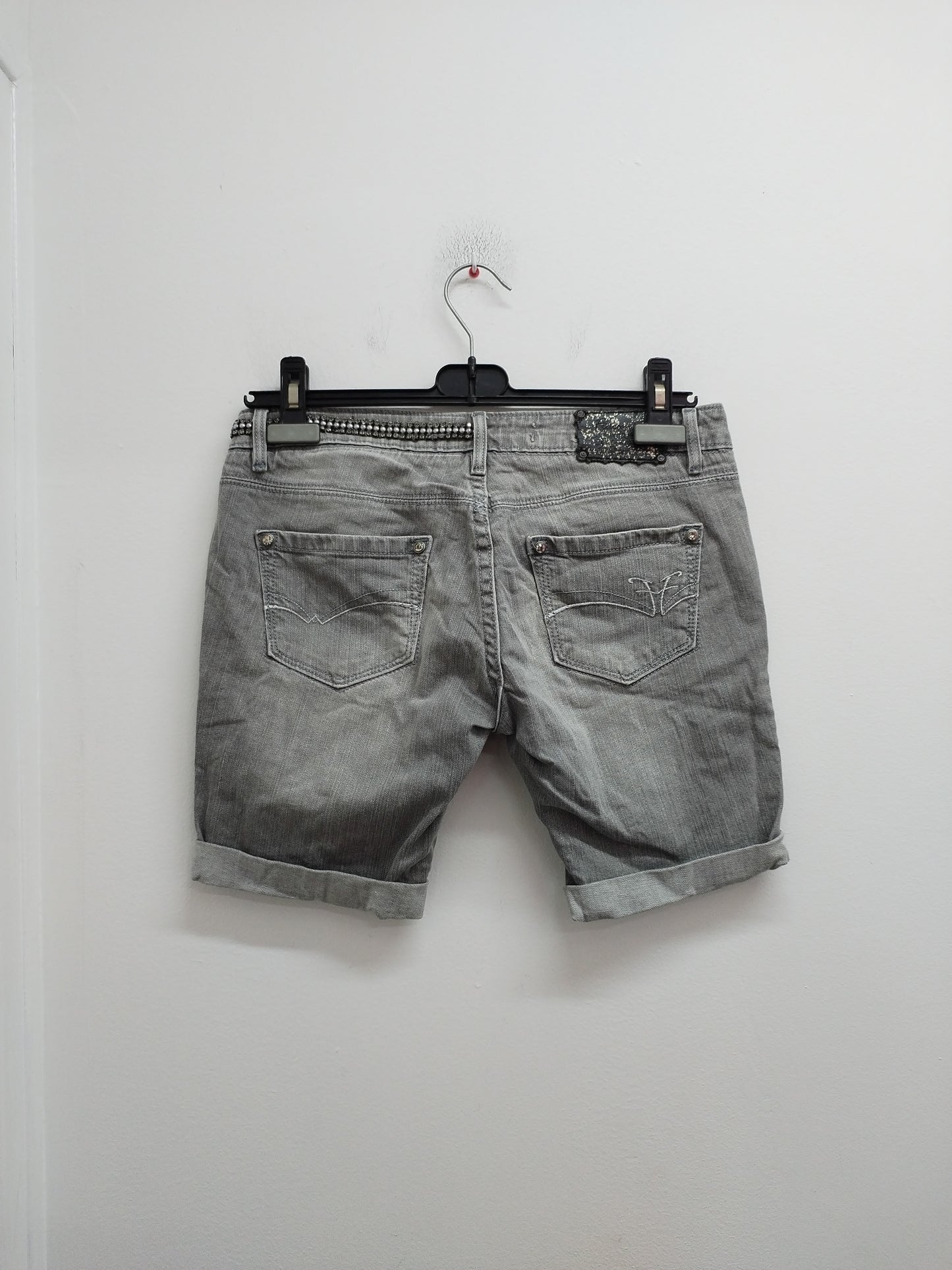 Short en jeans Fracomina gris Taille 38