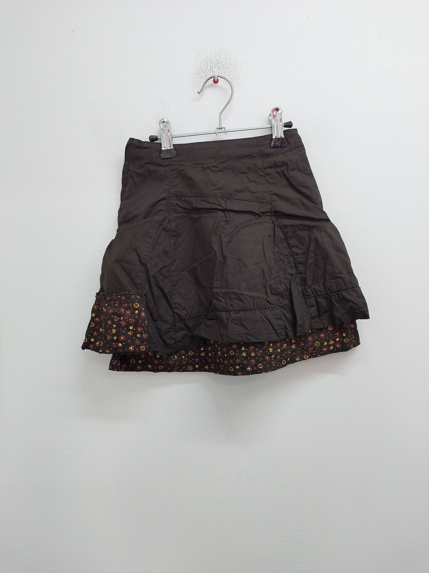 Jupe Terre de Marins marron et fleurie Taille 3 Ans
