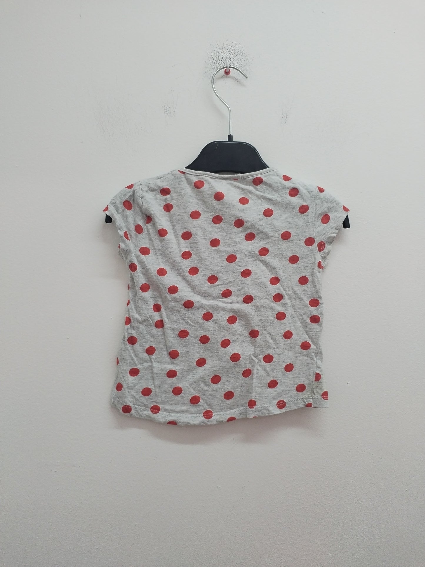 T-shirt Disney Minnie Mouse gris à pois rouges Taille 3 Ans