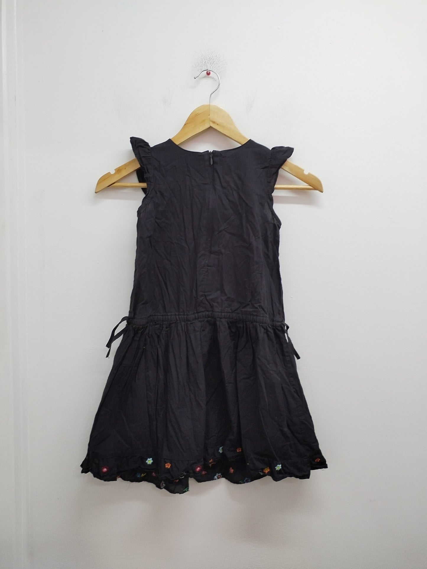 Robe sans manches Sergent Major marron foncé avec broderie Taille 7 Ans