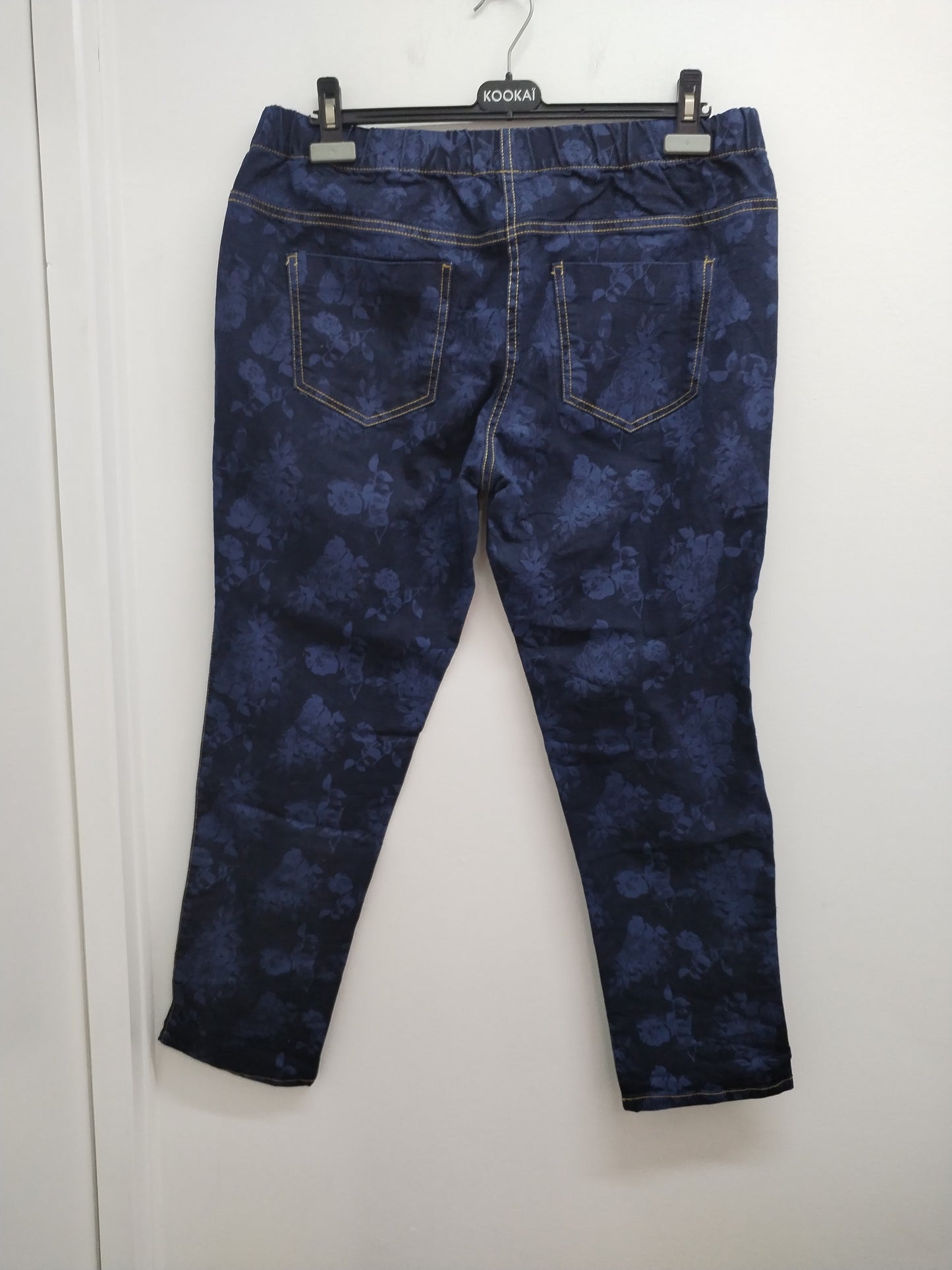 Jegging U Collection bleu fleuri Taille 48