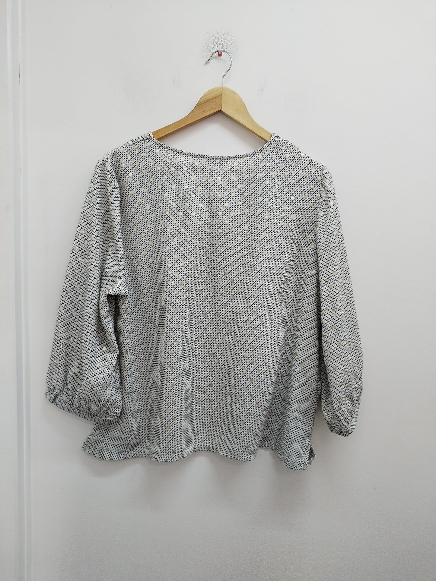 Tunique manches 3/4 Scottage noire, blanche et argentée Taille XL