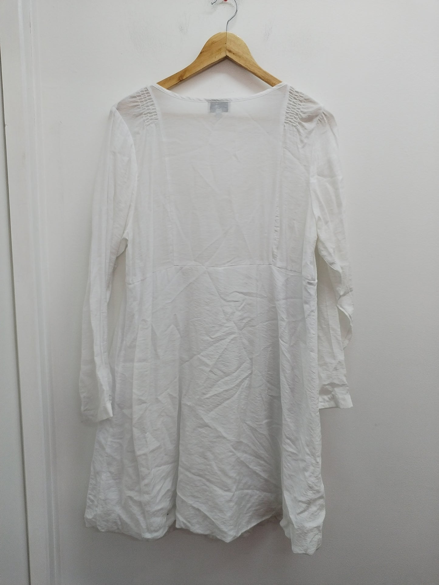 Robe légère manches longues Chanon blanche Taille L