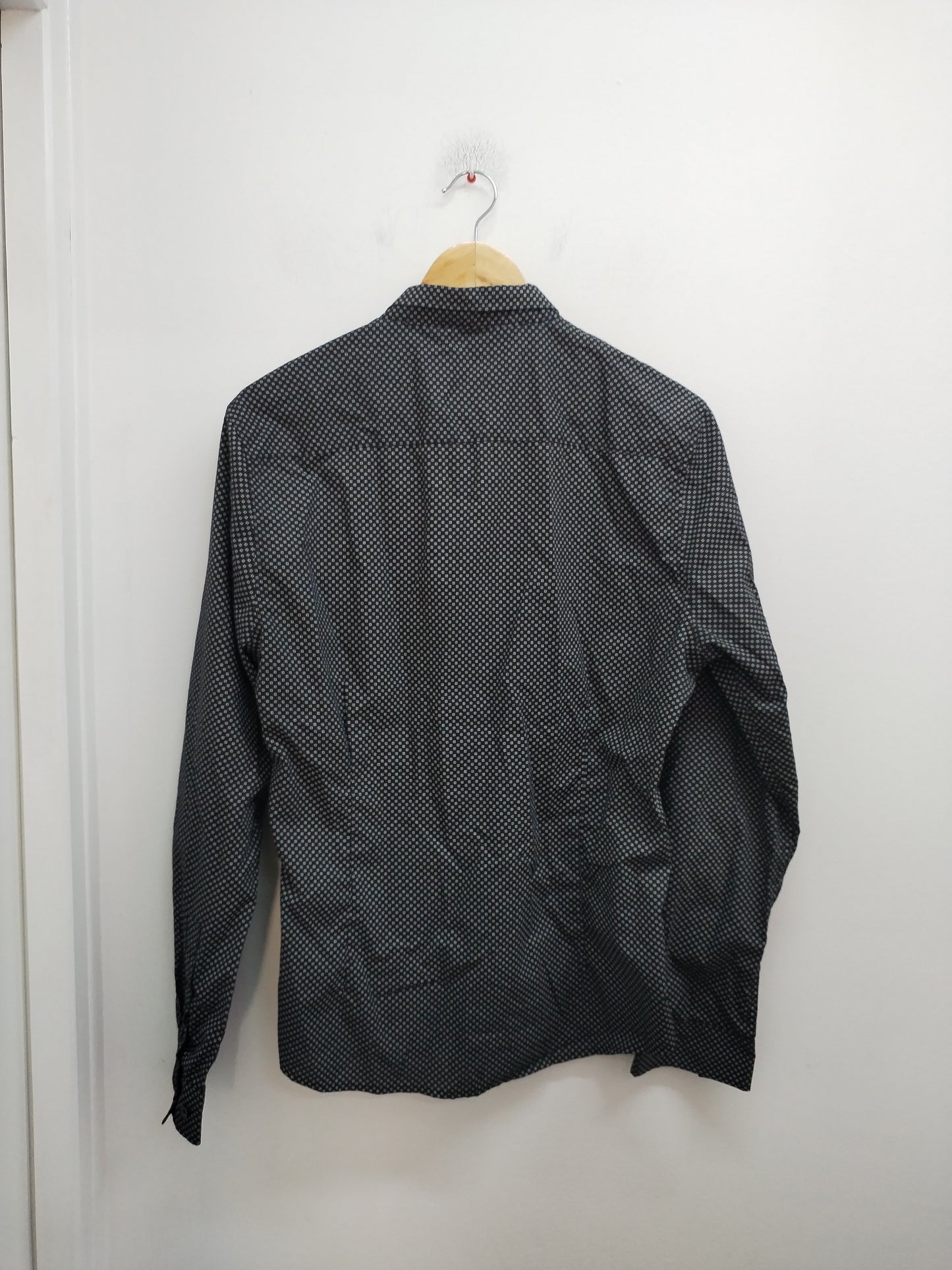 Chemise manches longues Smog noire à motifs géométriques Taille M