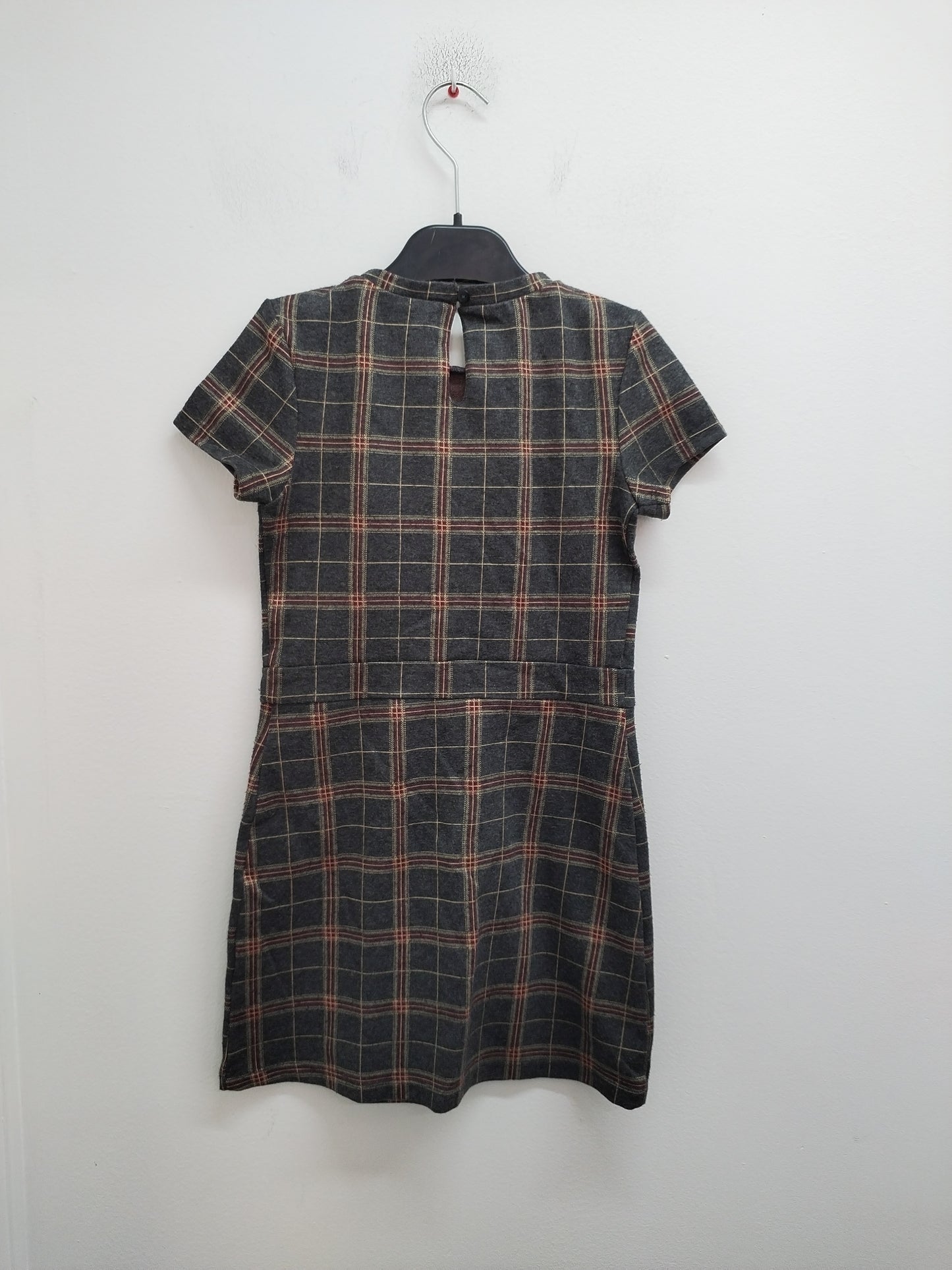 Robe d'hiver manches courtes Kiabi grise à carreaux Taille 8 Ans