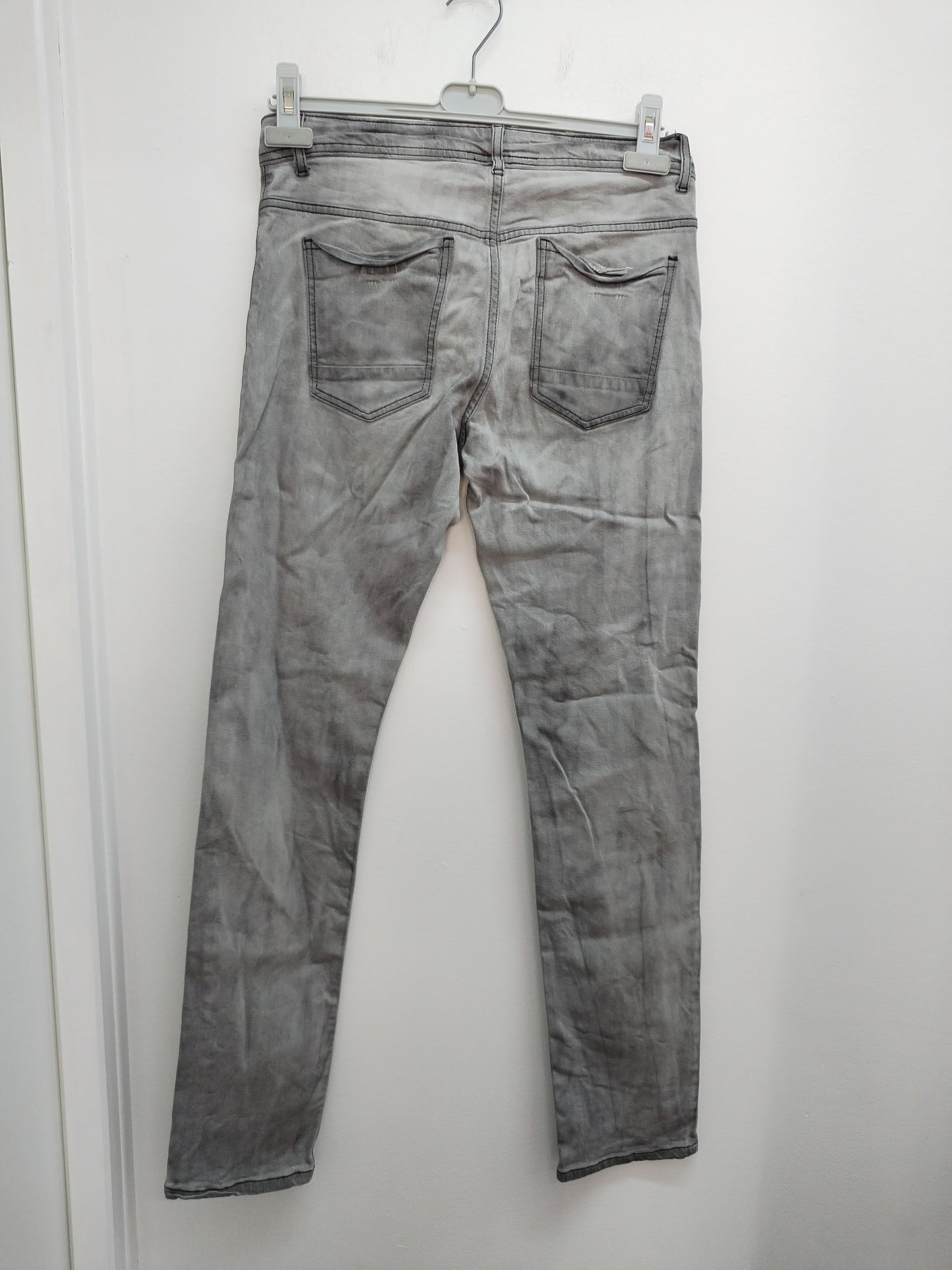 Jeans slim fit Kiabi gris délavé Taille S