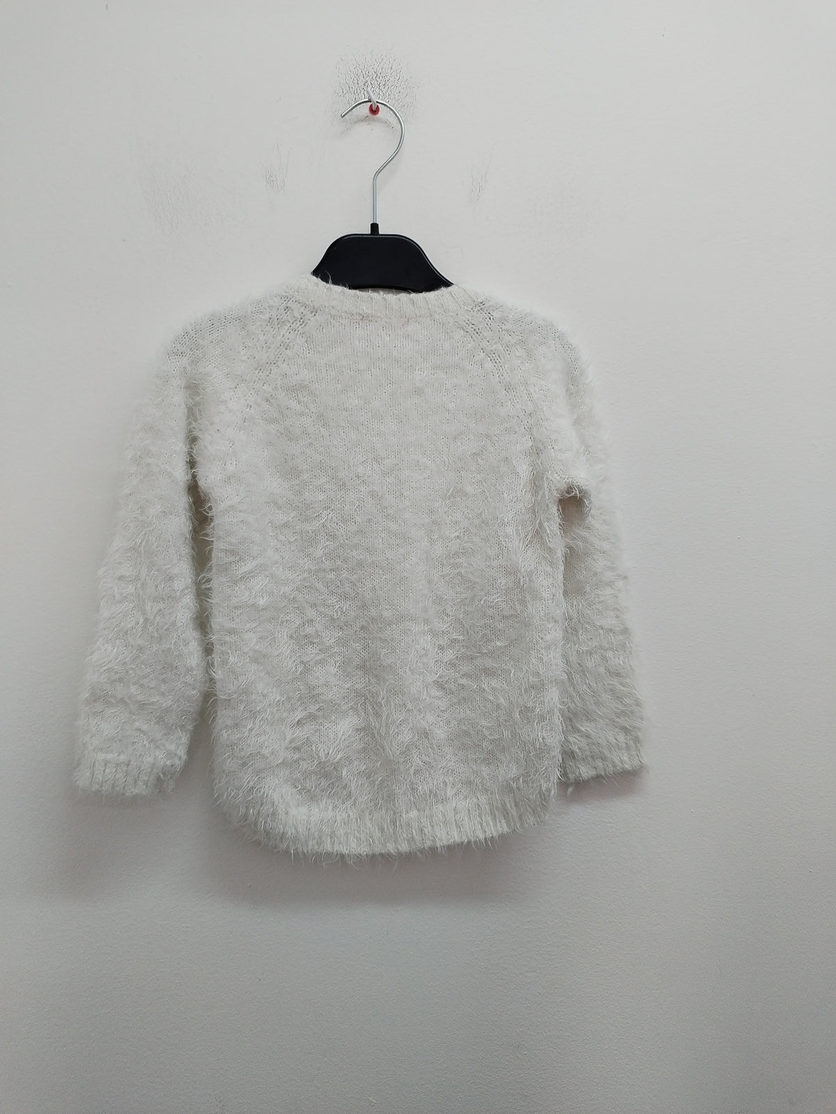 Pull maille poilue Tissaia blanc Taille 4 Ans