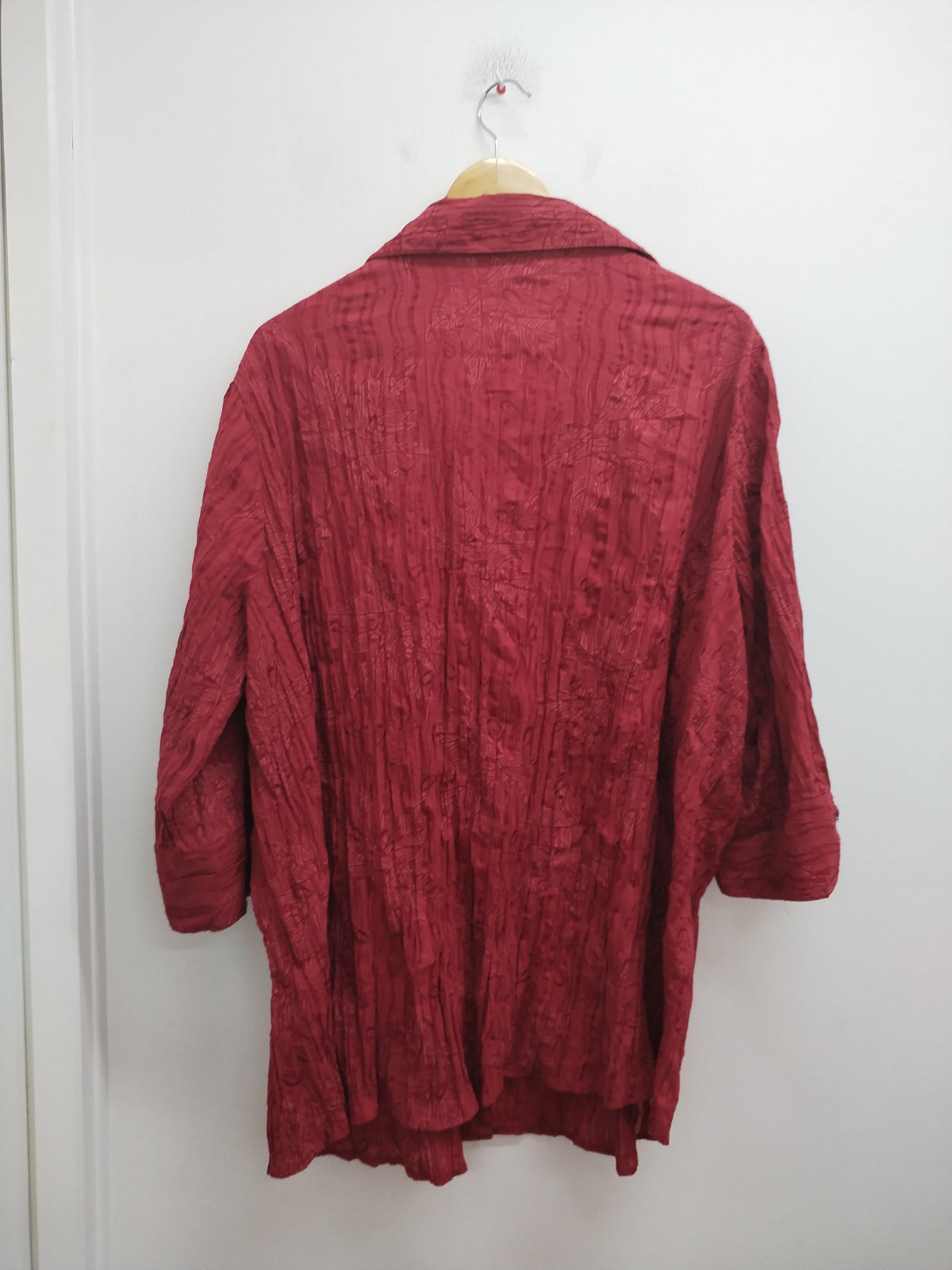 Chemise manches 3/4 Yessica rouge à motifs Taille 56/58