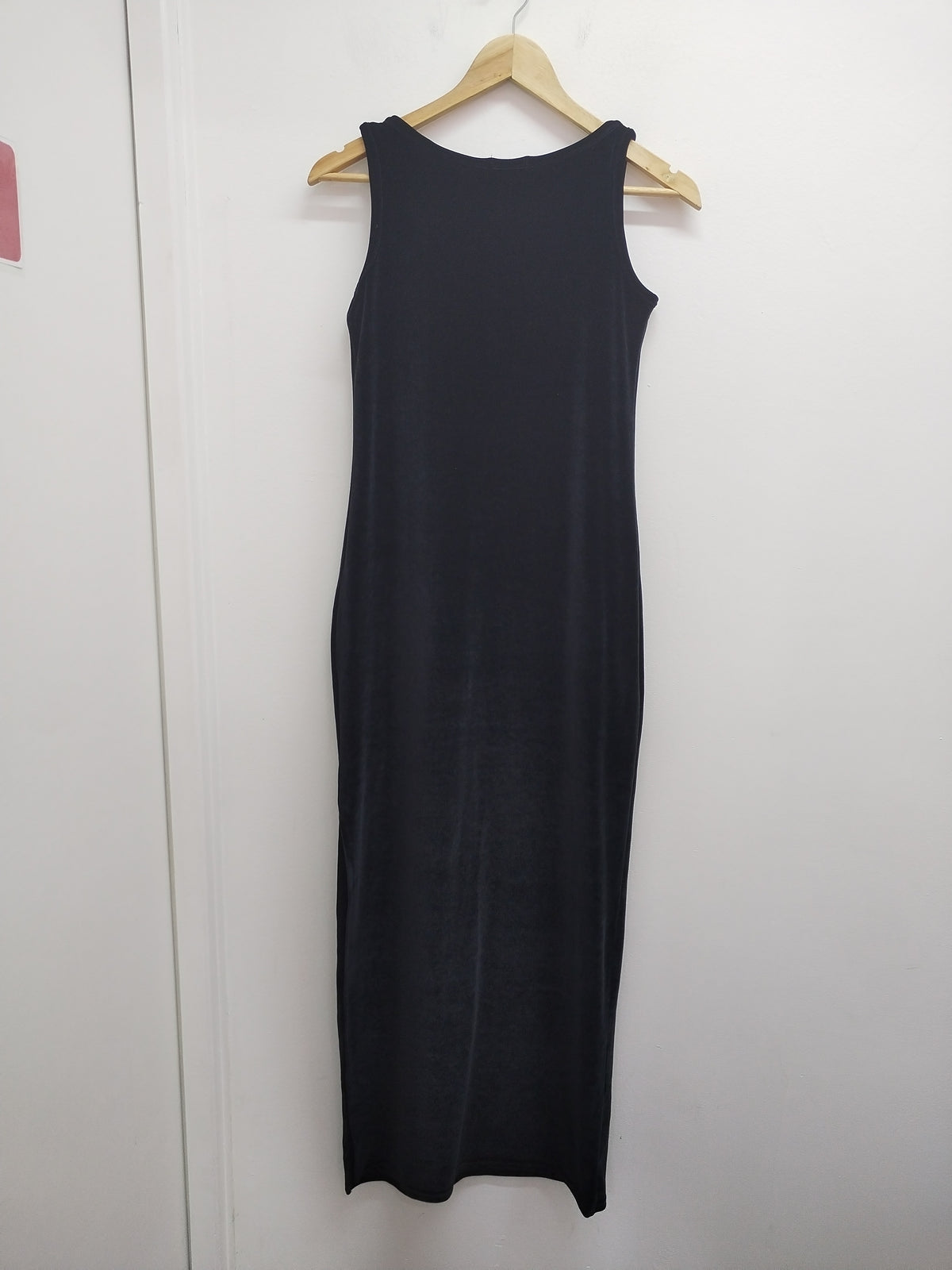 Robe longue sans manches Jennyfer en velours noir Taille M