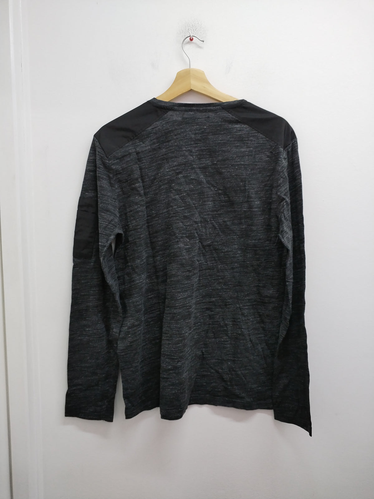 T-shirt manches longues Gémo gris anthracite chiné Taille L