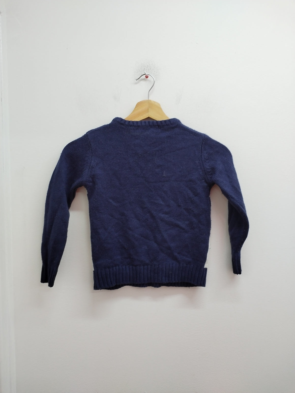 Pull de Noël Tissaia bleu avec motifs Taille 4 Ans