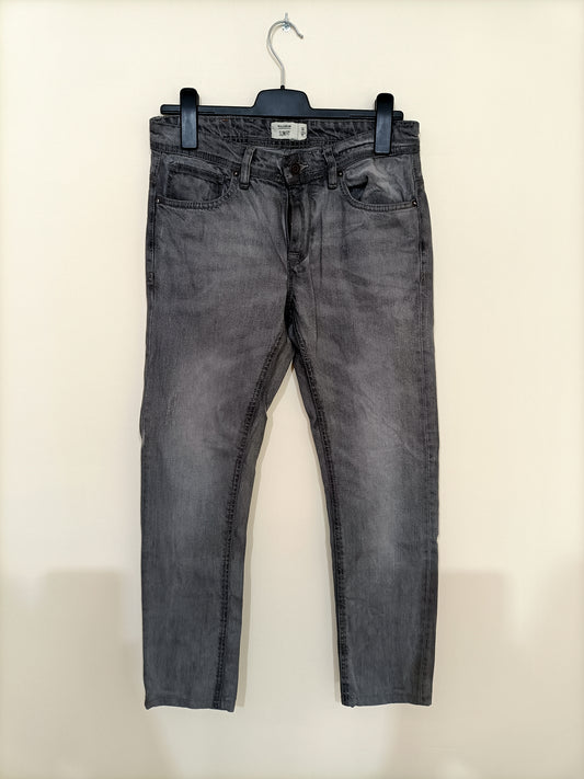 Jeans Pull & Bear gris délavé slim fit Taille 40