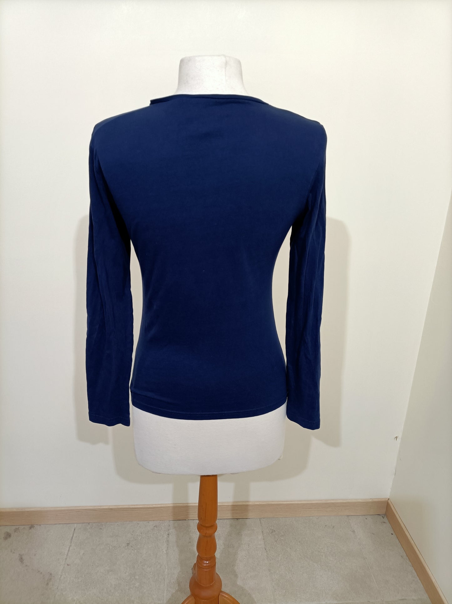 T-shirt manches longues Tom Tailor bleu marine avec impression Taille S