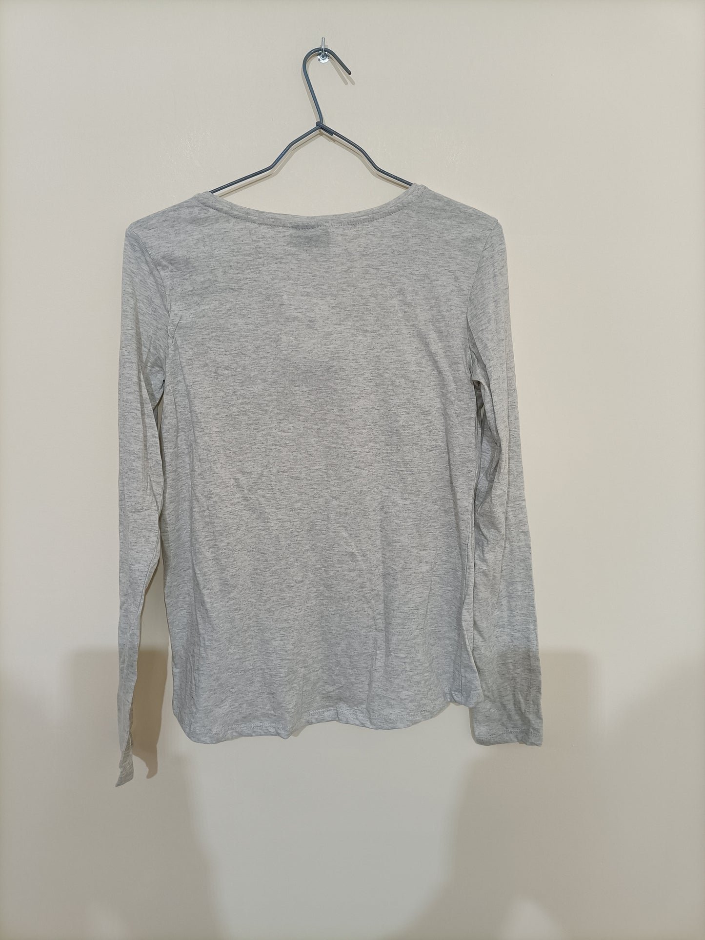 T-shirt manches longues Page One Young gris avec sequins Taille 12-14 Ans