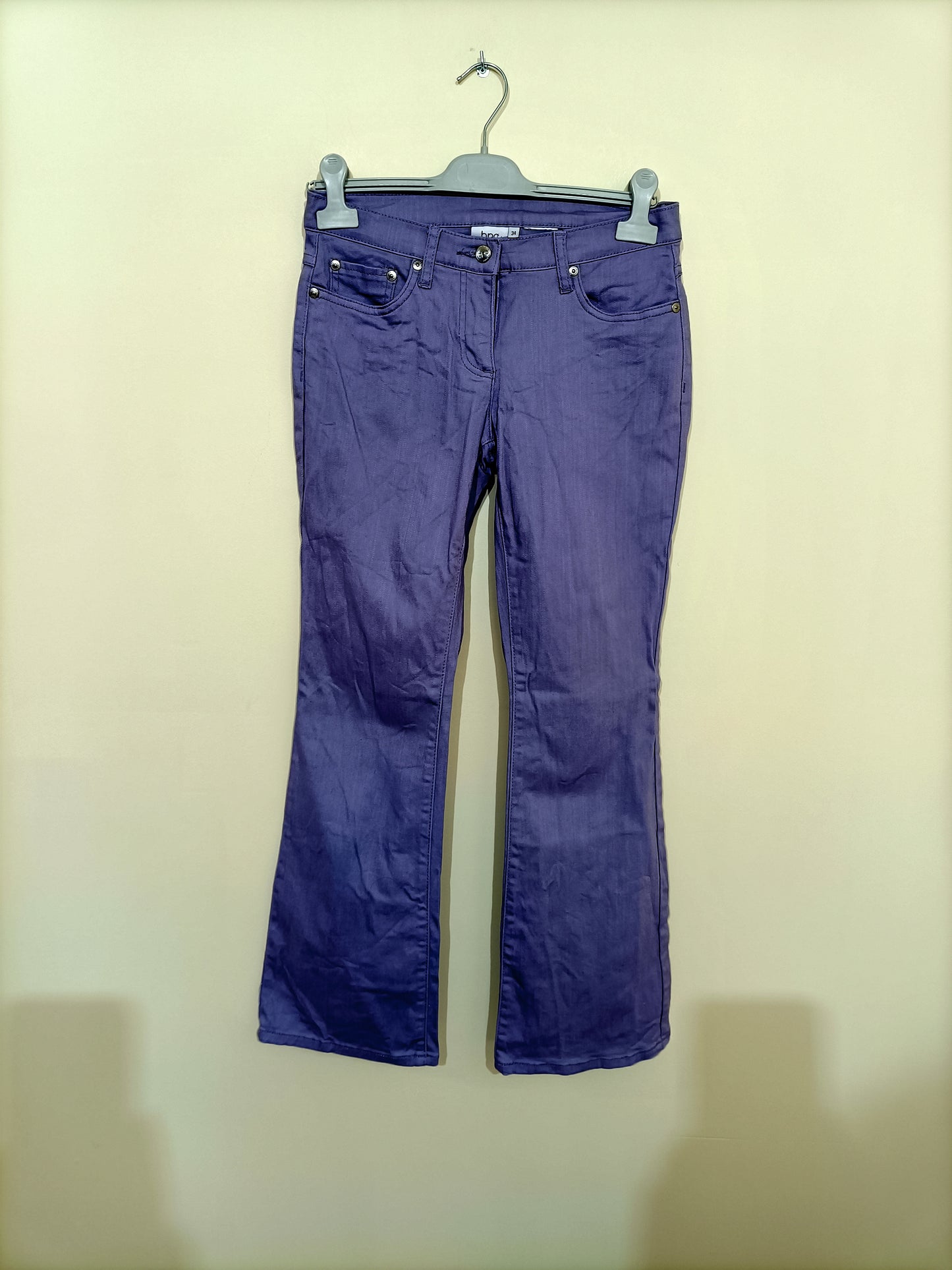 Jeans Bon Prix lilas pattes d'eph Taille 34