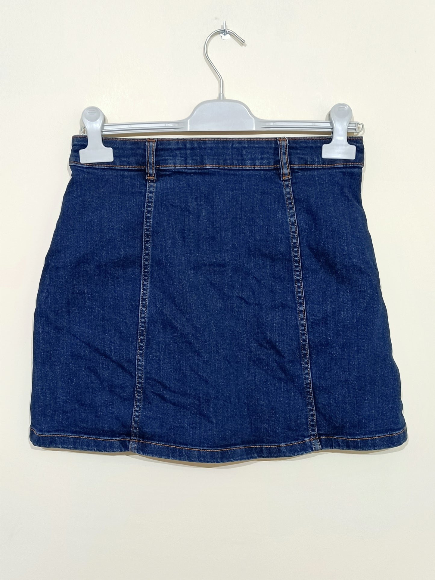 Jupe en jeans Mango bleu foncé à boutons Taille S