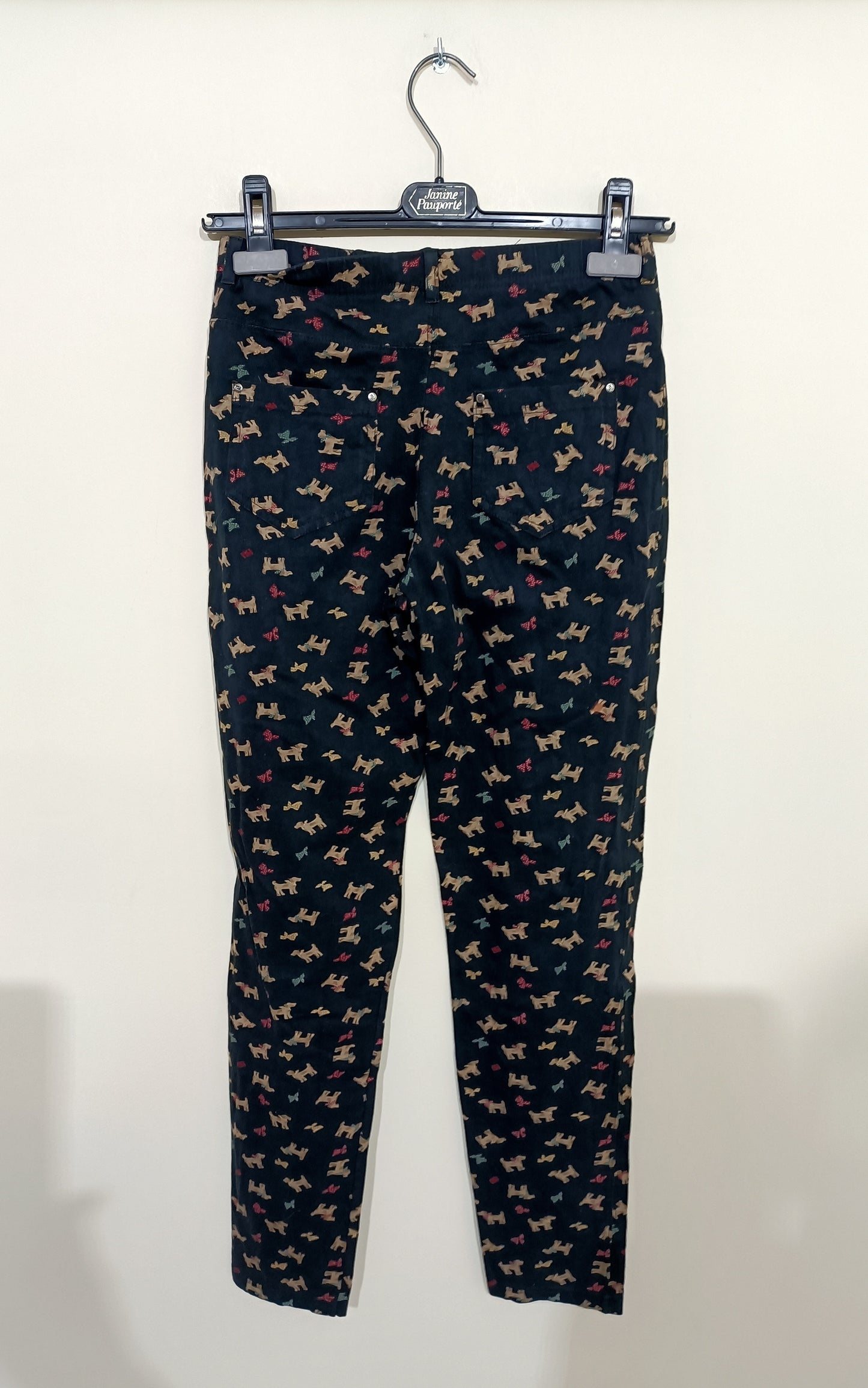 Jegging Dorotennis noir à motifs chiens et nœuds Taille 14 Ans