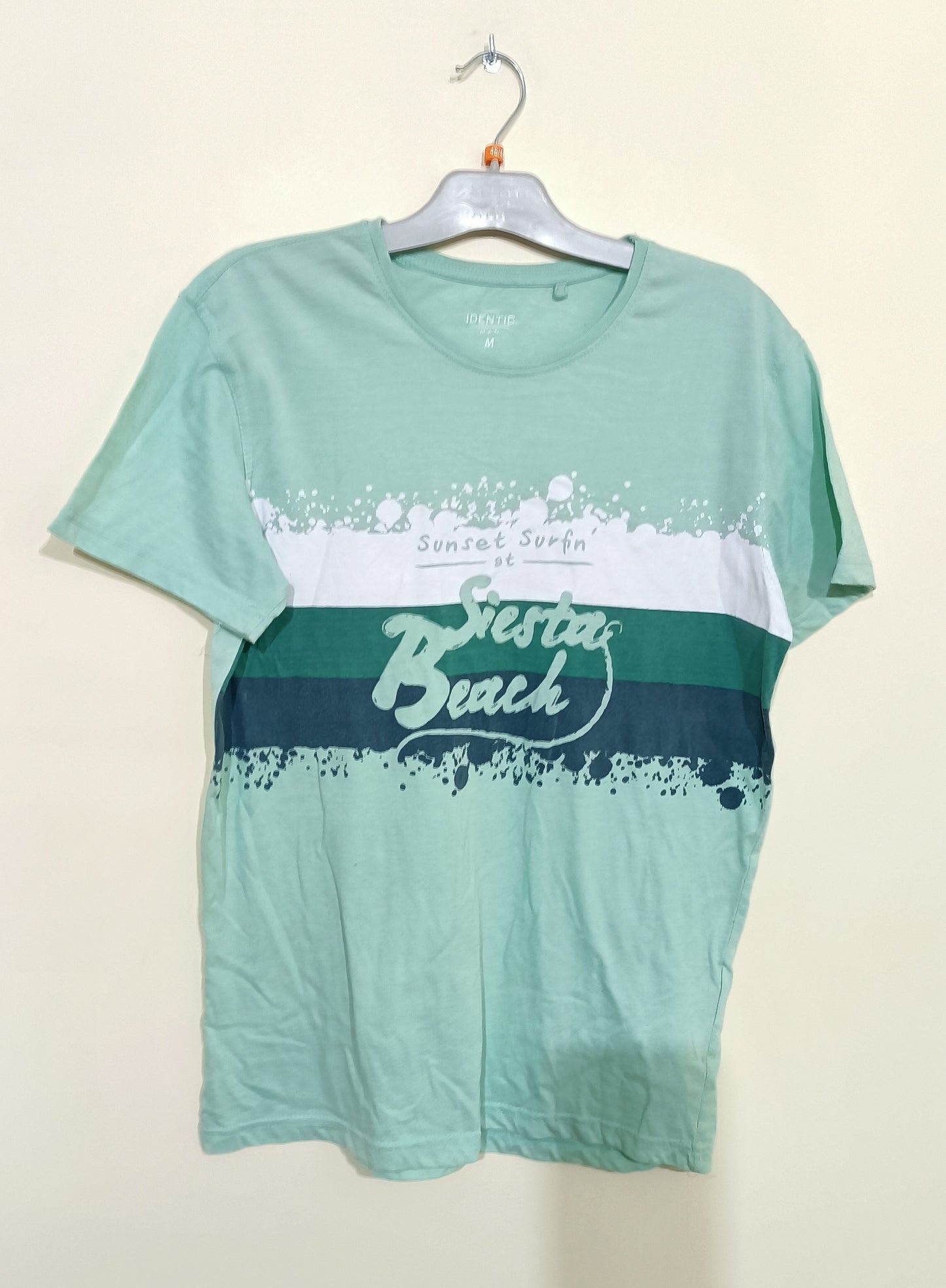 T-shirt Identic vert clair avec impression Taille M