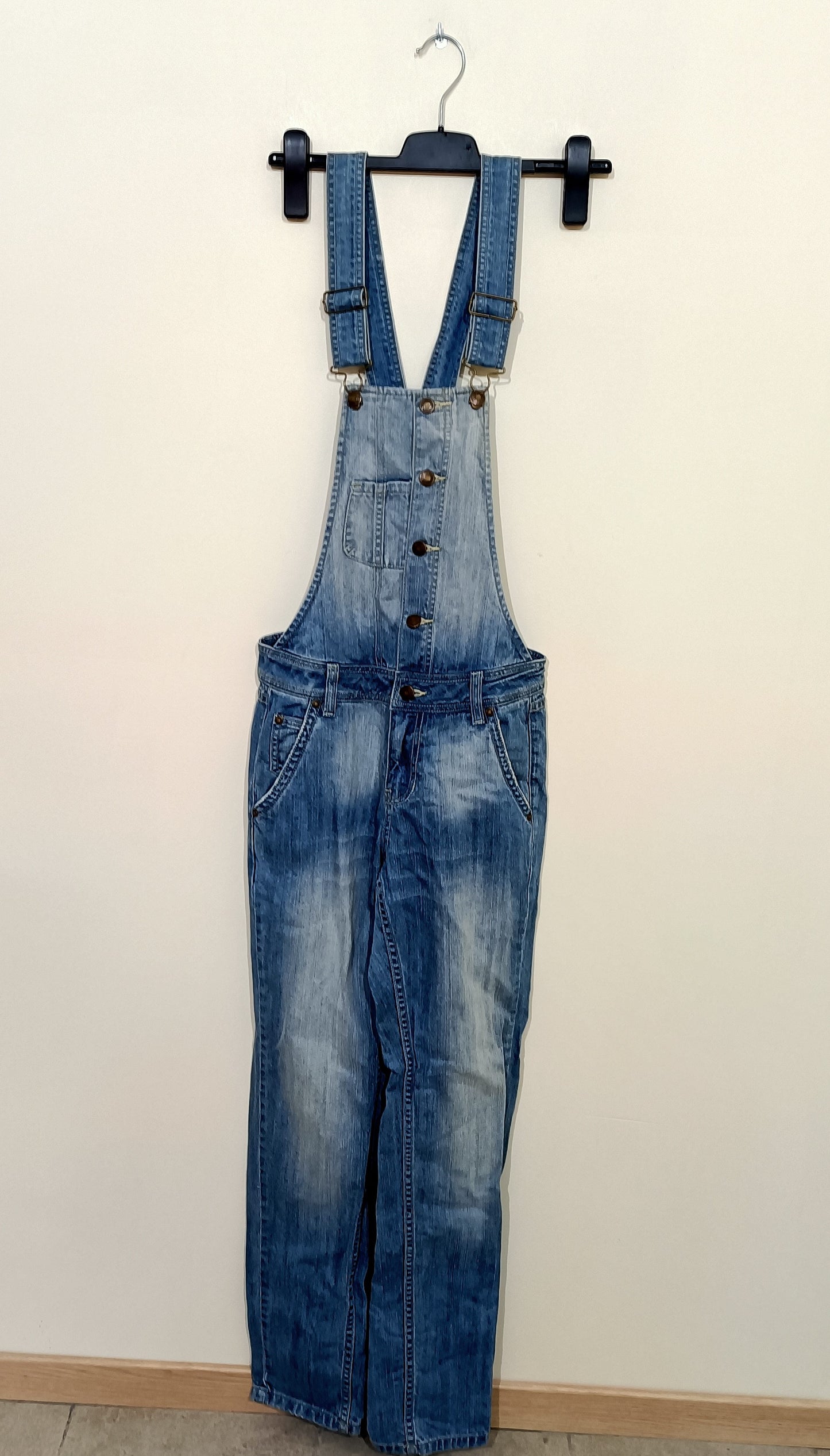 Salopette Jsfn denim bleue claire délavée Taille 36