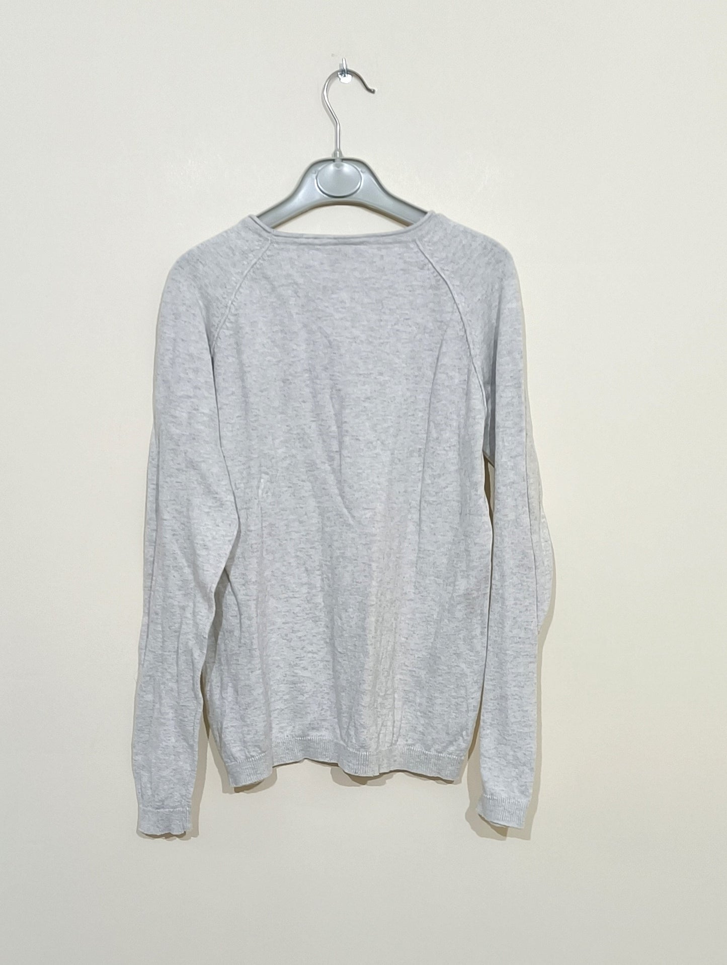 Pull fin Tape à l'Œil gris clair avec écriture dorée Taille 14 Ans