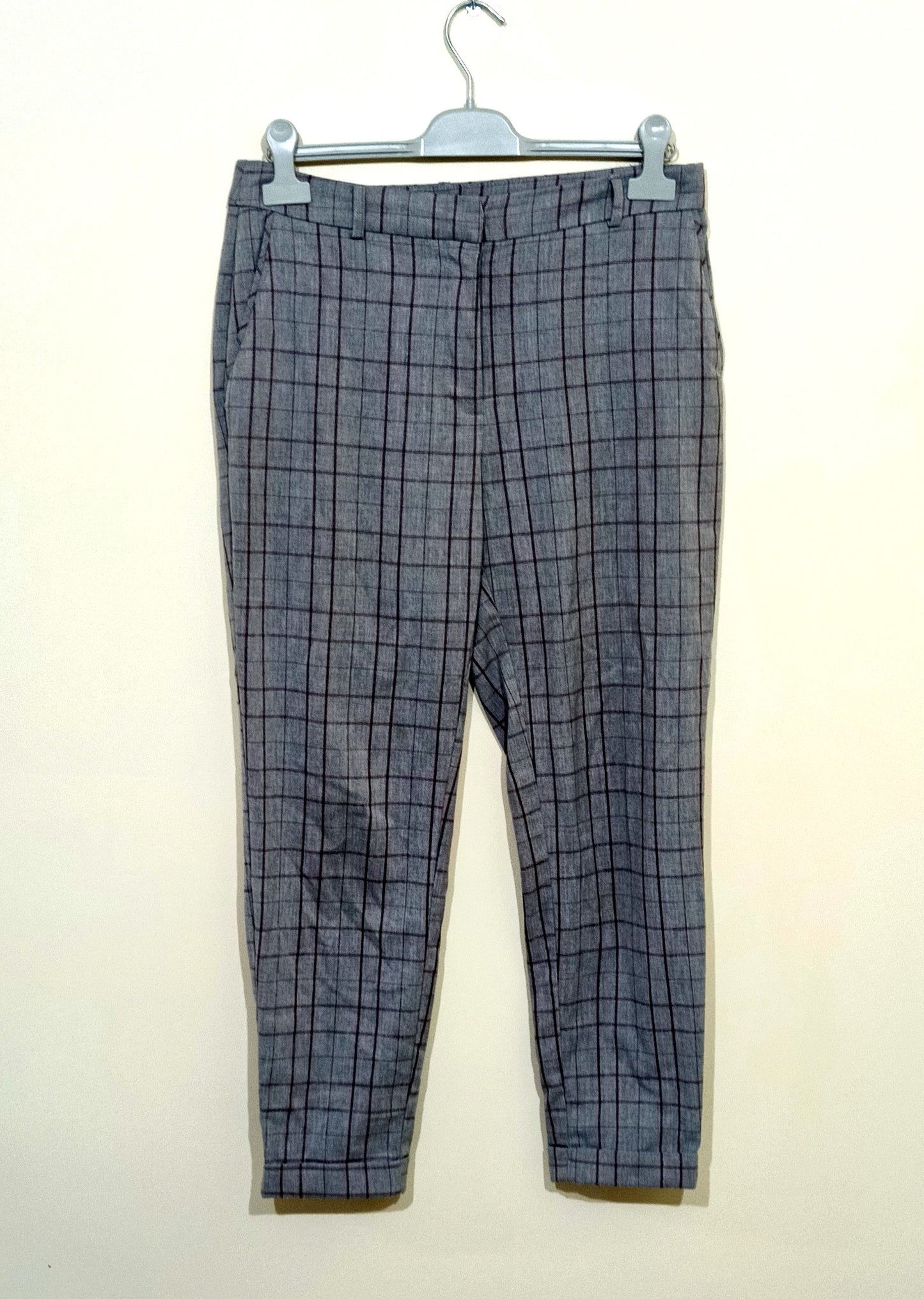 Pantalon Camaïeu gris à carreaux Taille 40