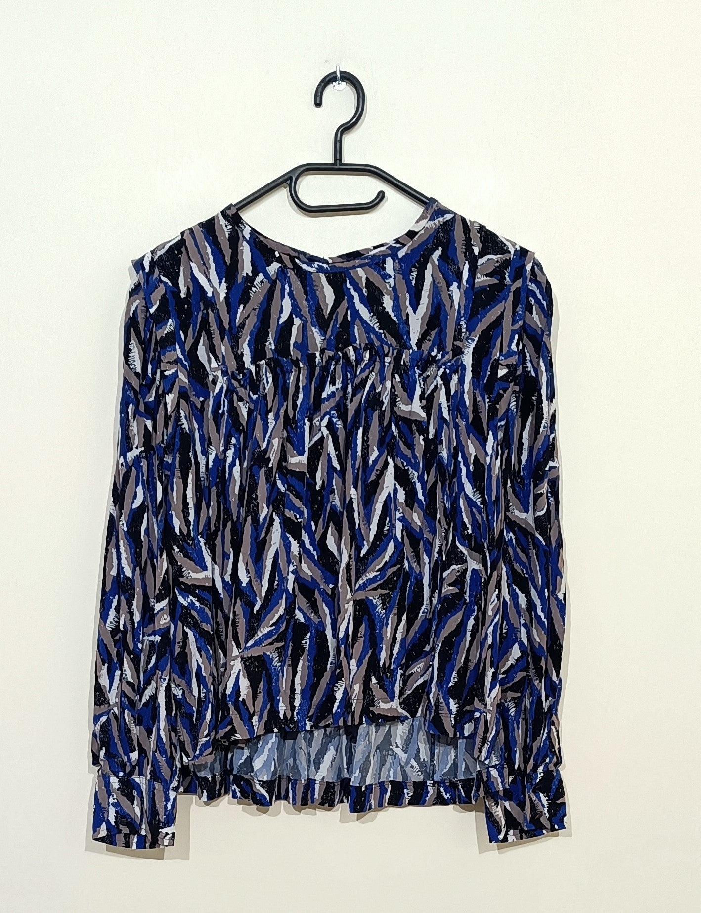 Blouse Suncoo à motifs bleus, blancs, noirs et marrons Taille M