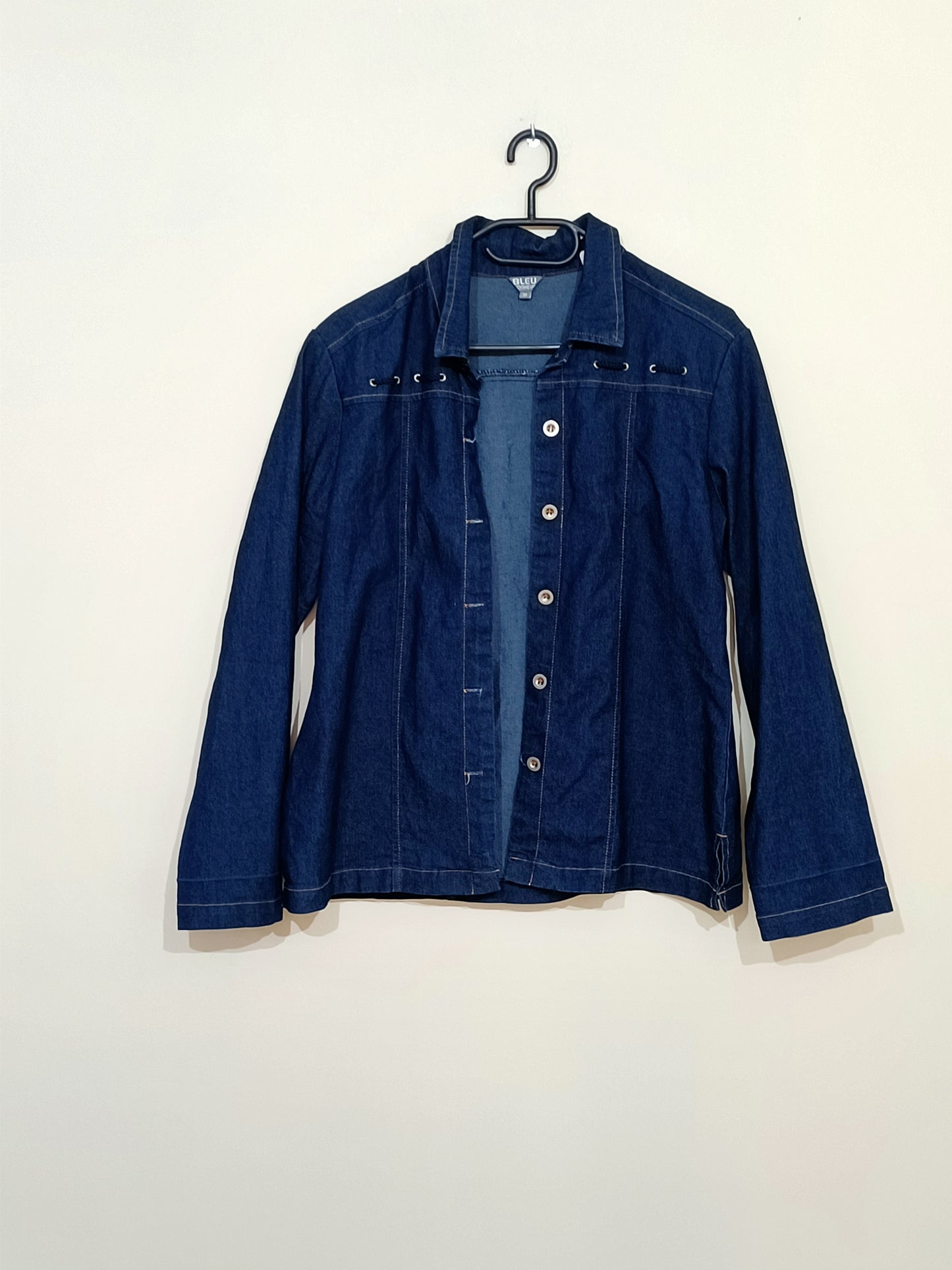 Veste en jeans bleue Bleu Bonheur avec boutons Taille 38