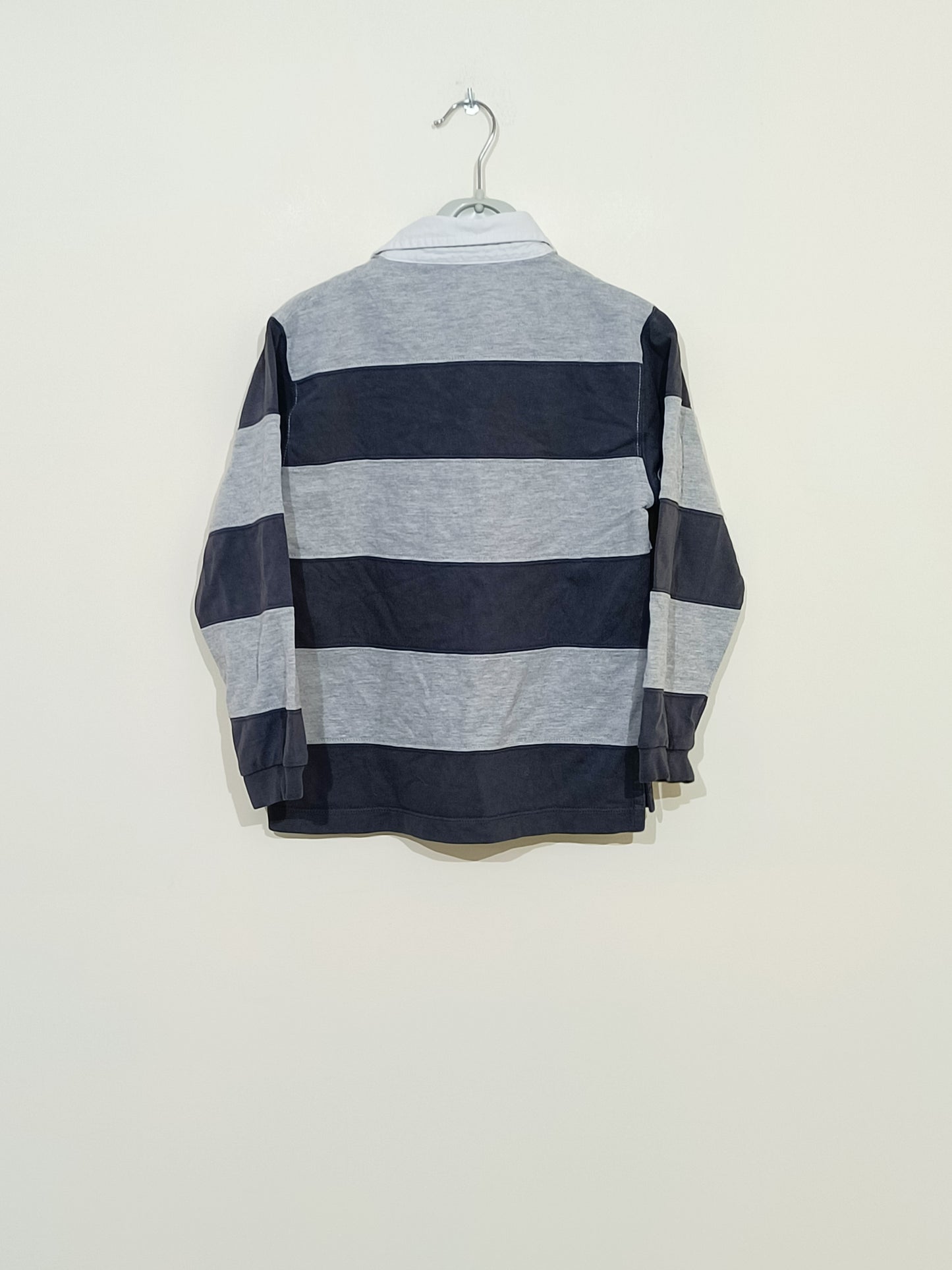 Polo manches longues C.F.K rayé gris Taille 8 Ans