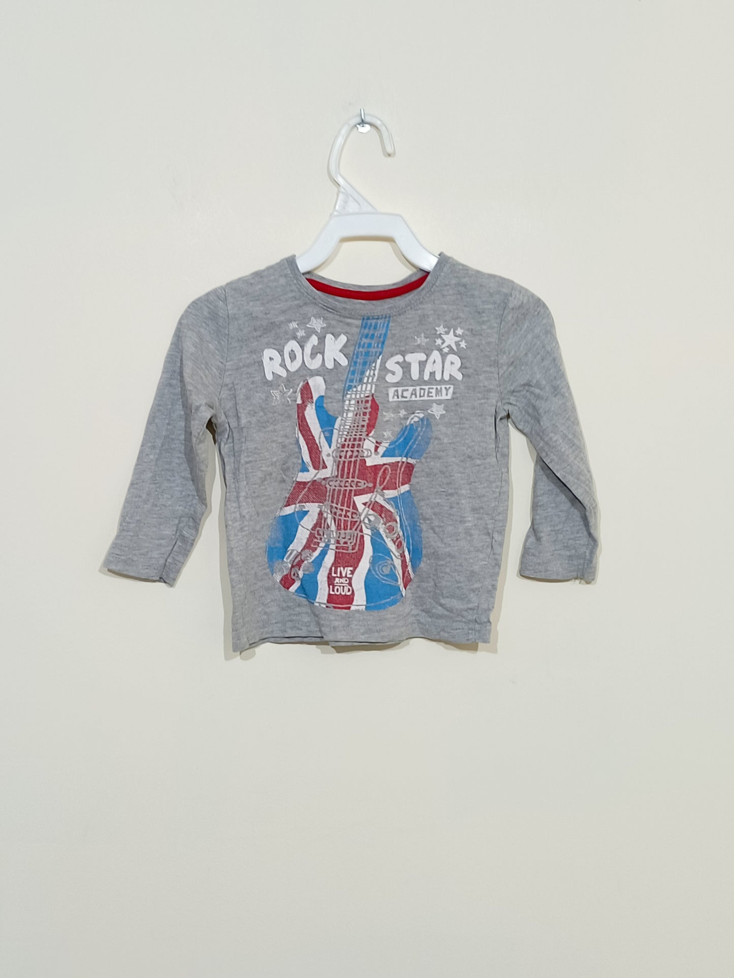 T-shirt manches longues Primark gris imprimé Taille 2 ans