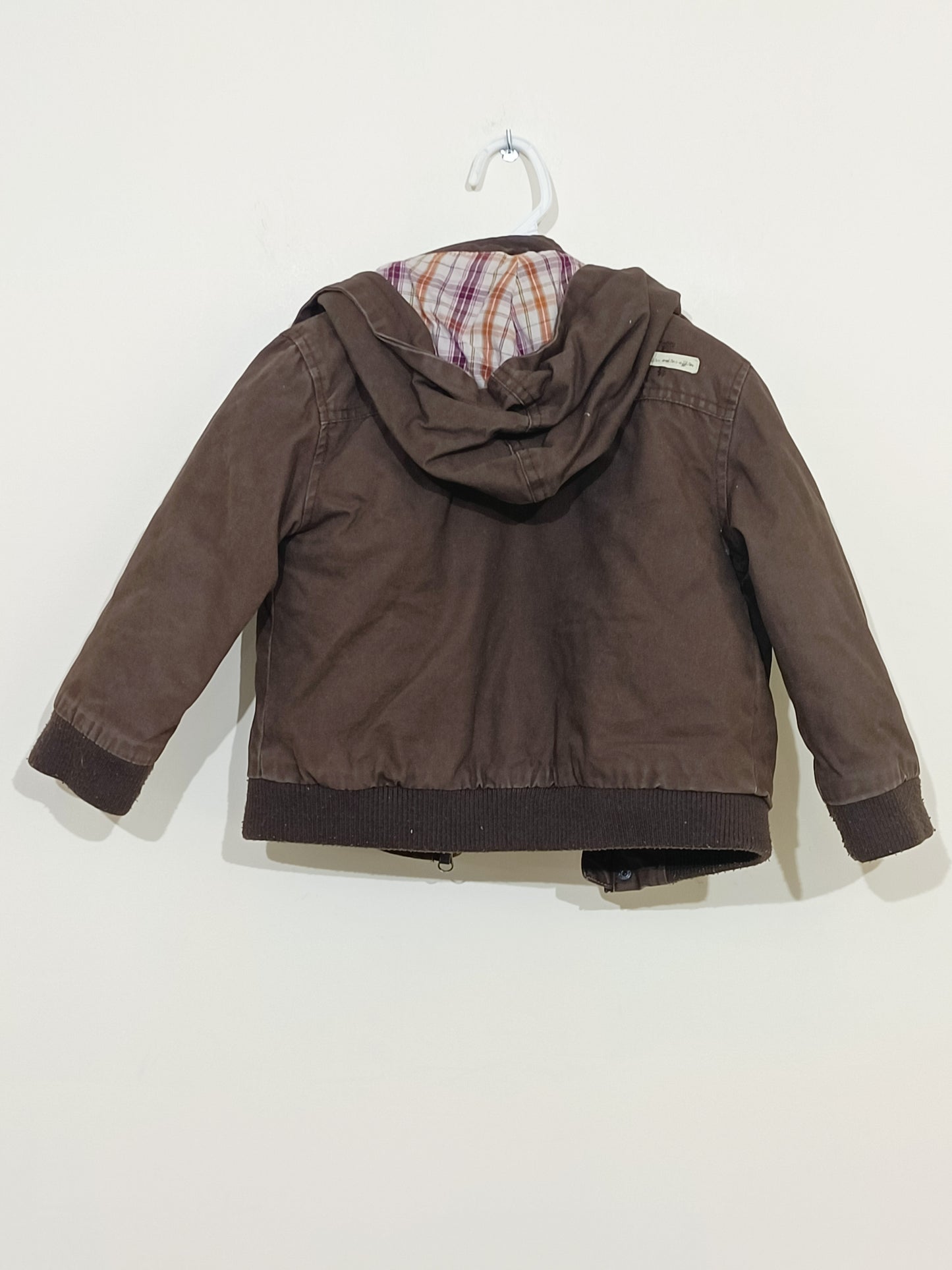 Manteau YCC marron avec capuche et doublure amovible Taille 3 ans