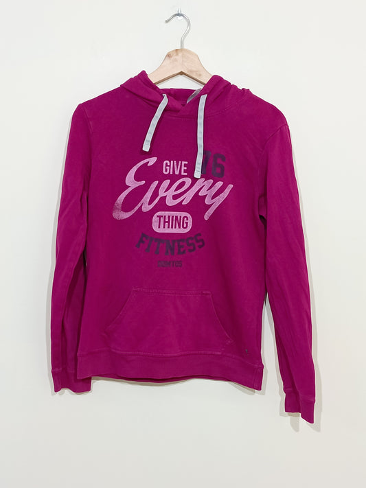 Sweat Domyos fuchsia avec impression Taille S