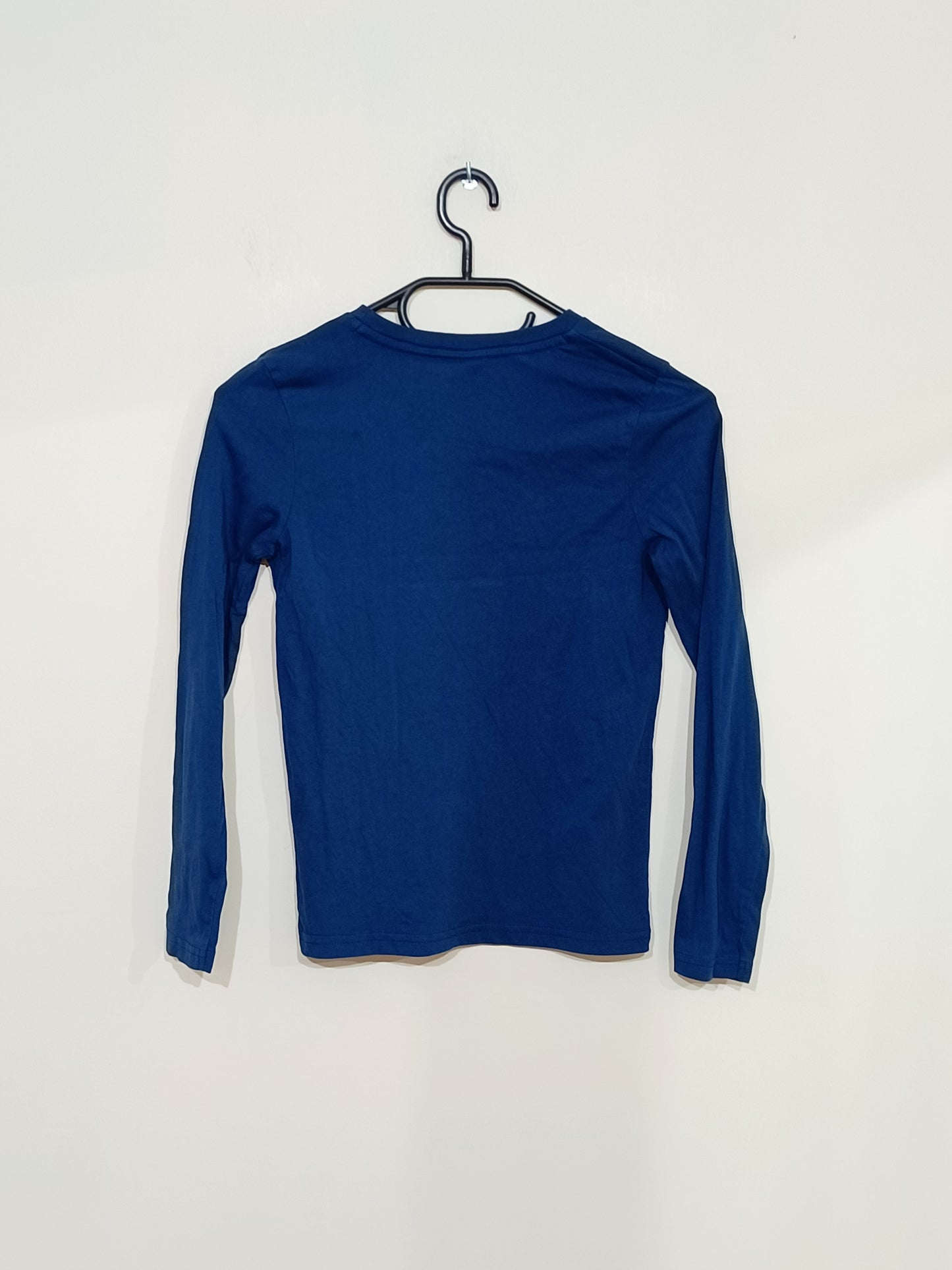 T-shirt manches longues Pocopiano bleu avec impression Taille 8 Ans